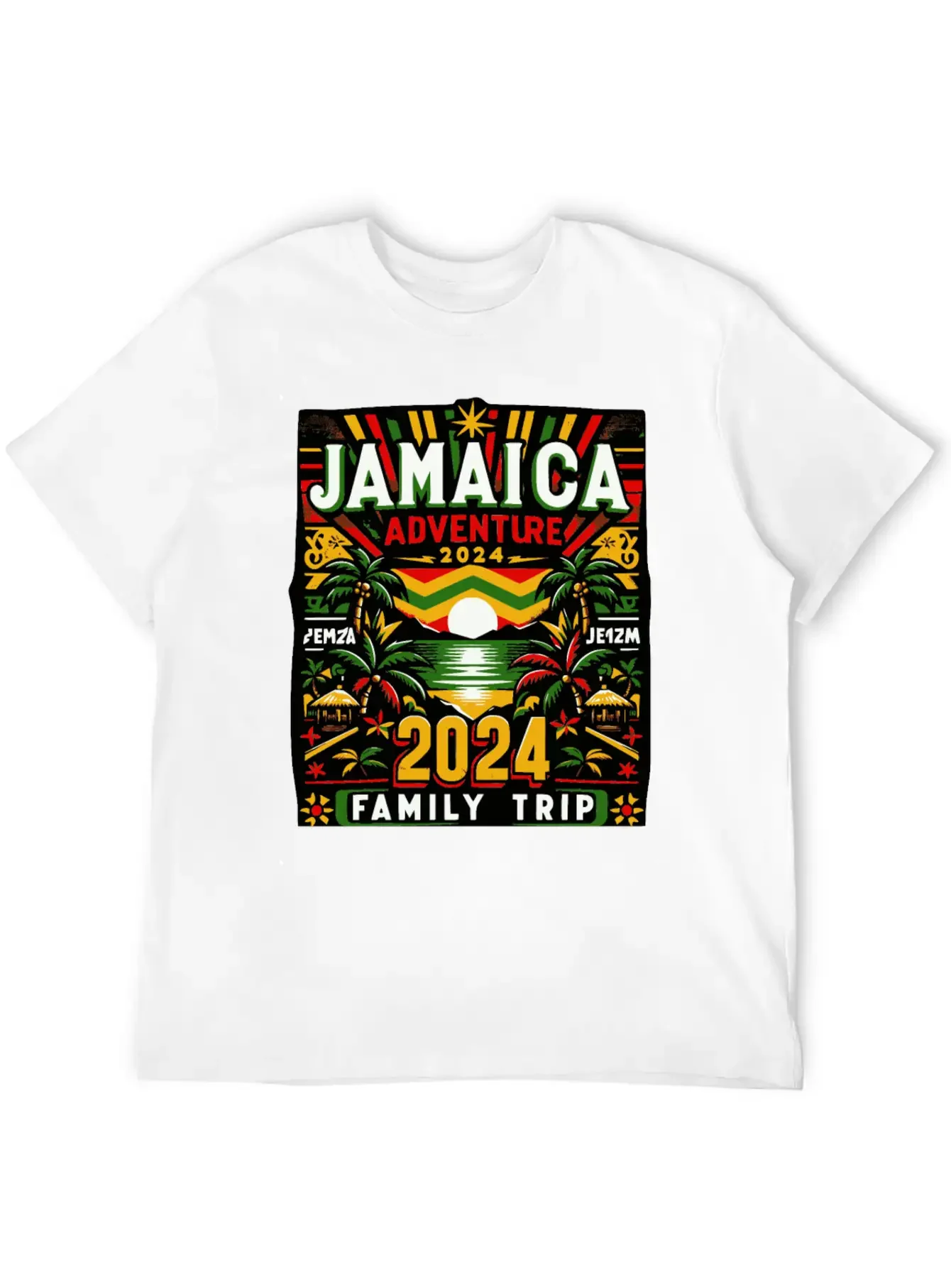 Jamaica 2024 Adventure - Family Trip Tropical Tee Basic Graphic T-Shirt ¨C Daily Comfort In Soft Cotton