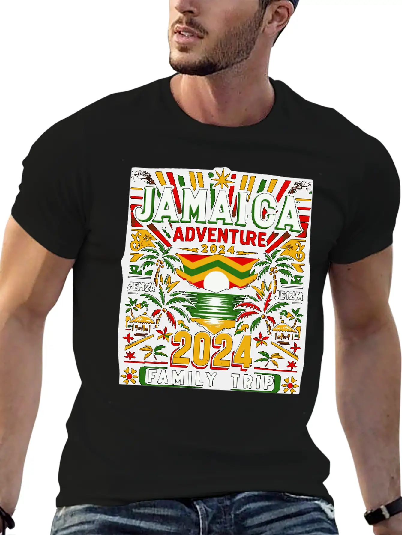 Jamaica 2024 Adventure - Family Trip Tropical Tee Basic Graphic T-Shirt ¨C Daily Comfort In Soft Cotton