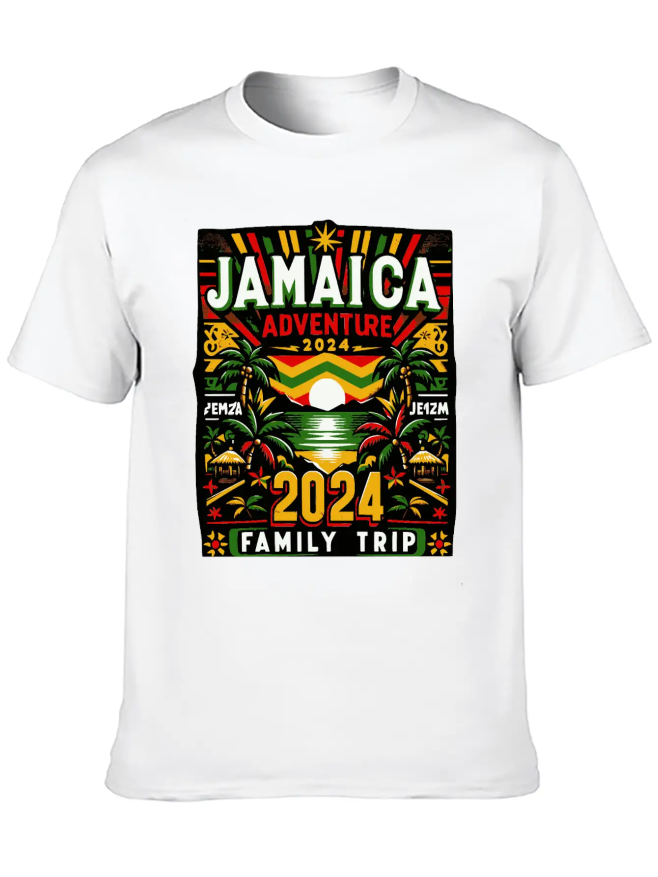 Jamaica 2024 Adventure - Family Trip Tropical Tee Basic Graphic T-Shirt ¨C Daily Comfort In Soft Cotton