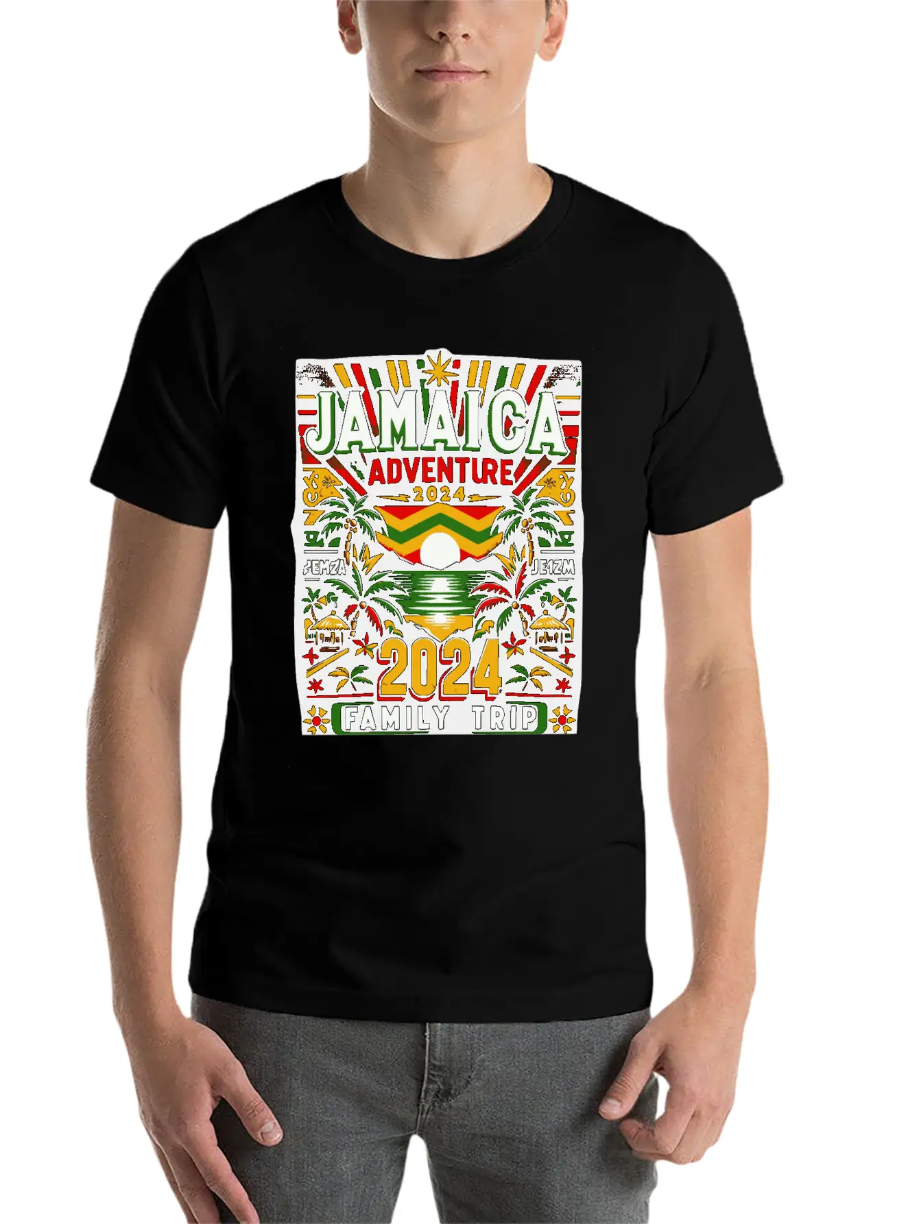 Jamaica 2024 Adventure - Family Trip Tropical Tee Basic Graphic T-Shirt ¨C Daily Comfort In Soft Cotton