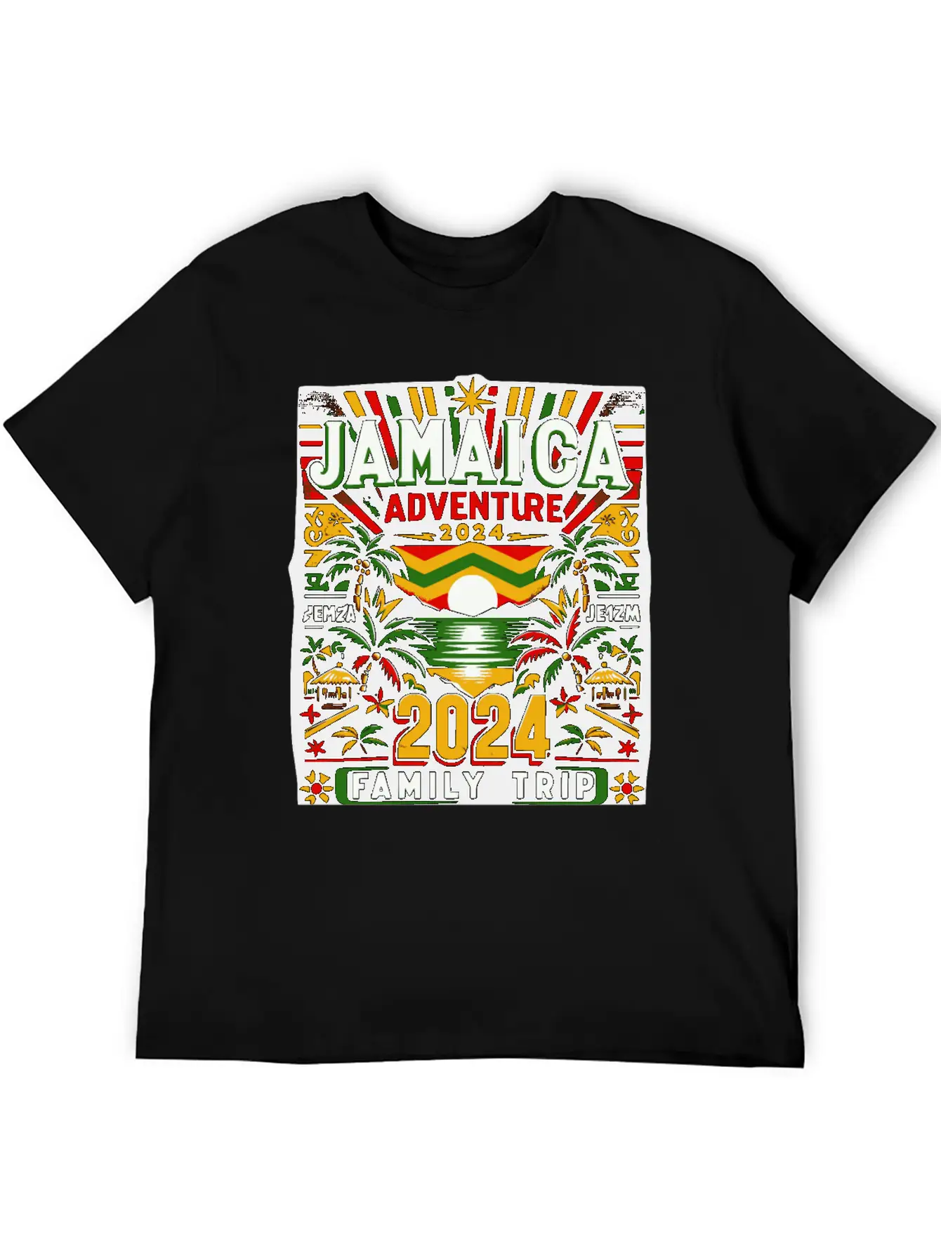 Jamaica 2024 Adventure - Family Trip Tropical Tee Basic Graphic T-Shirt ¨C Daily Comfort In Soft Cotton
