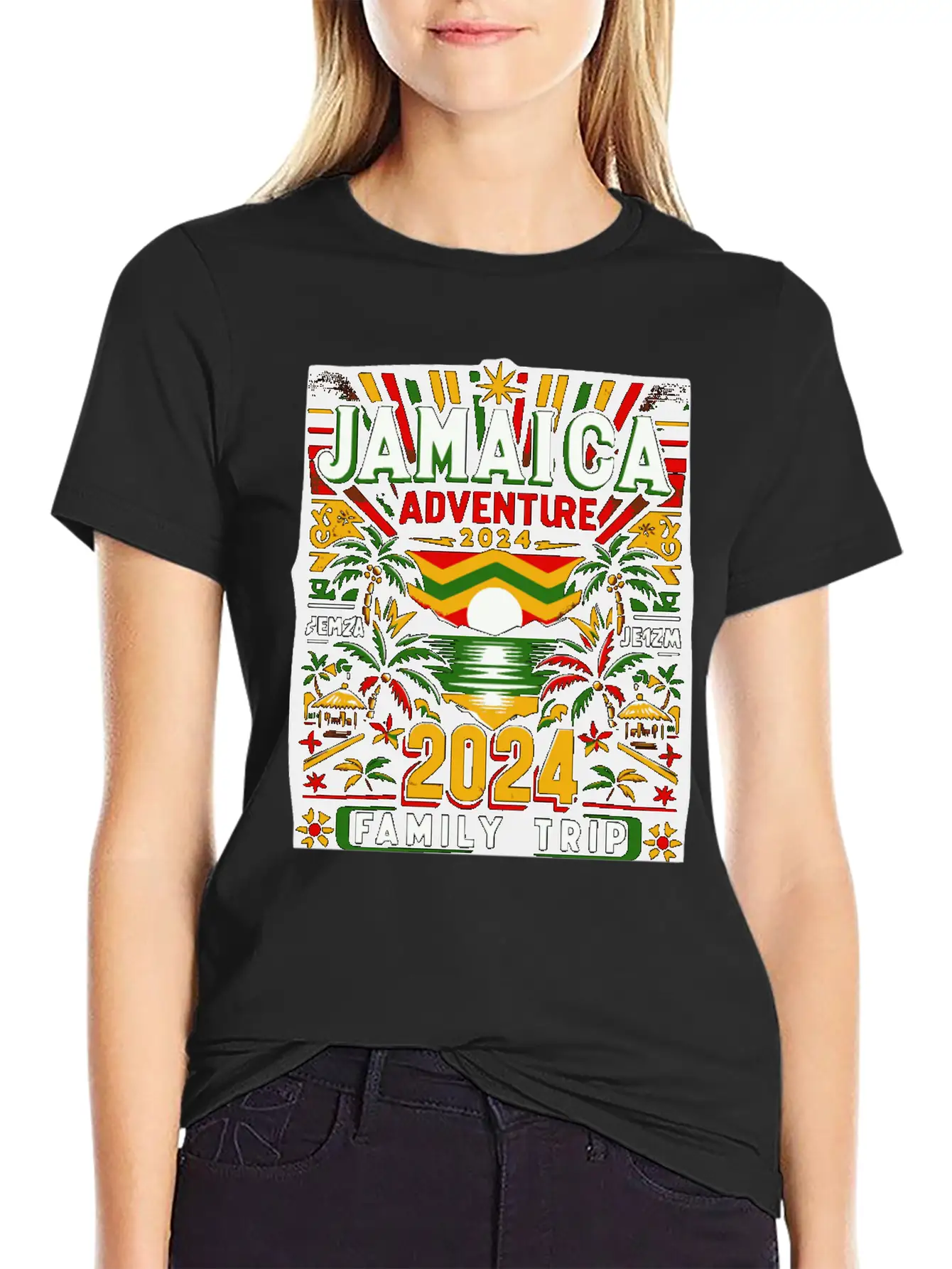 Jamaica 2024 Adventure - Family Trip Tropical Tee Basic Graphic T-Shirt ¨C Daily Comfort In Soft Cotton