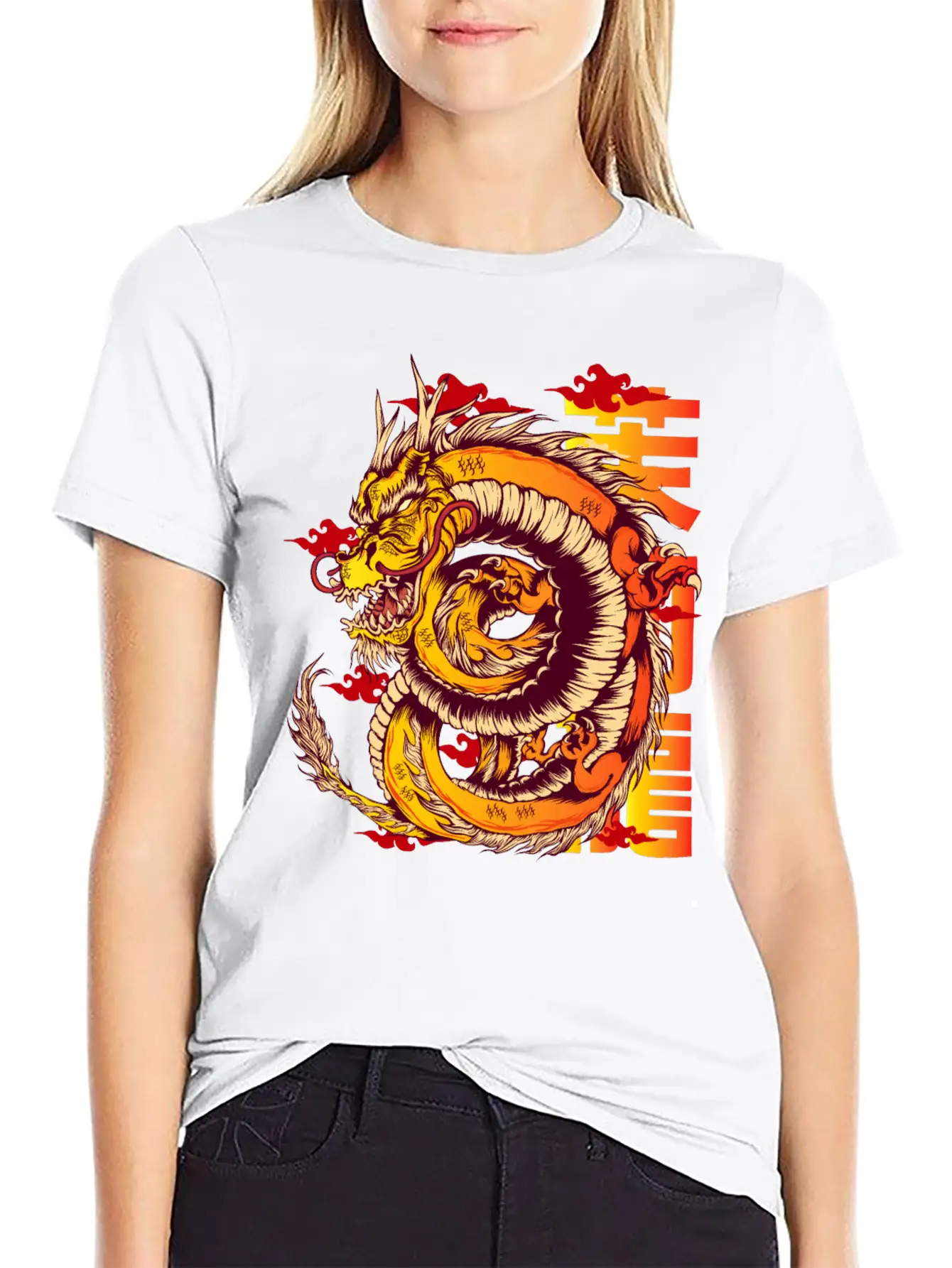 Jasmine Dragon Tea House, Chinese Wind Clouds Essential Cotton Tee For Daily Outfits ¨C Unisex Style