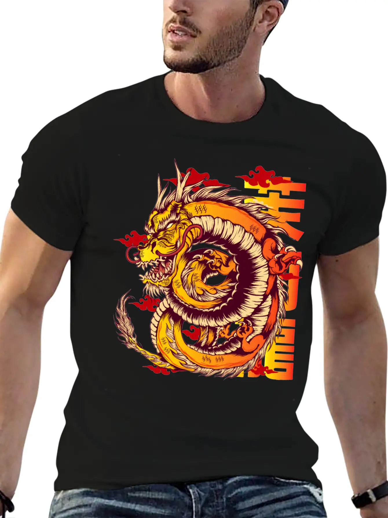 Jasmine Dragon Tea House, Chinese Wind Clouds Essential Cotton Tee For Daily Outfits ¨C Unisex Style