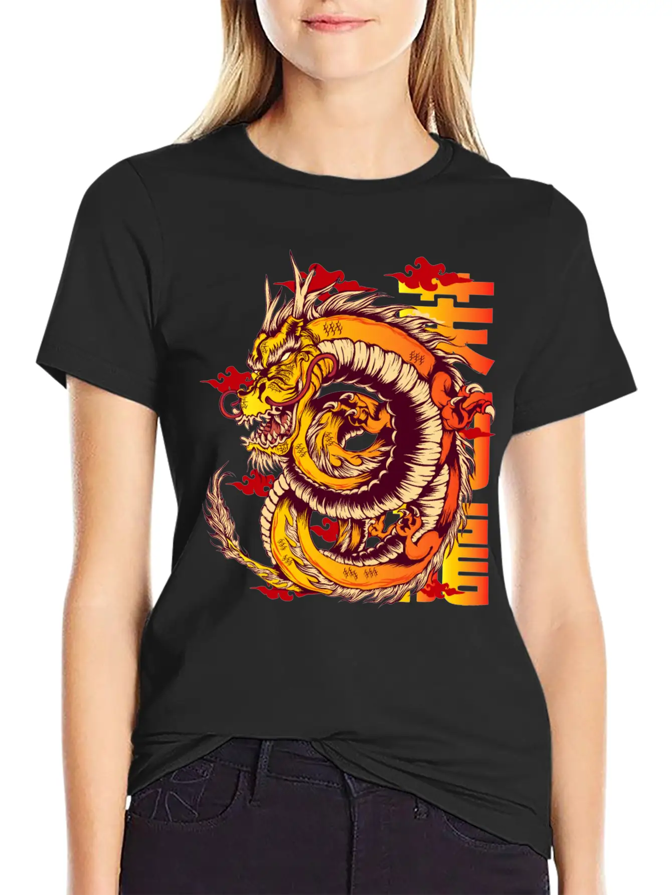 Jasmine Dragon Tea House, Chinese Wind Clouds Essential Cotton Tee For Daily Outfits ¨C Unisex Style