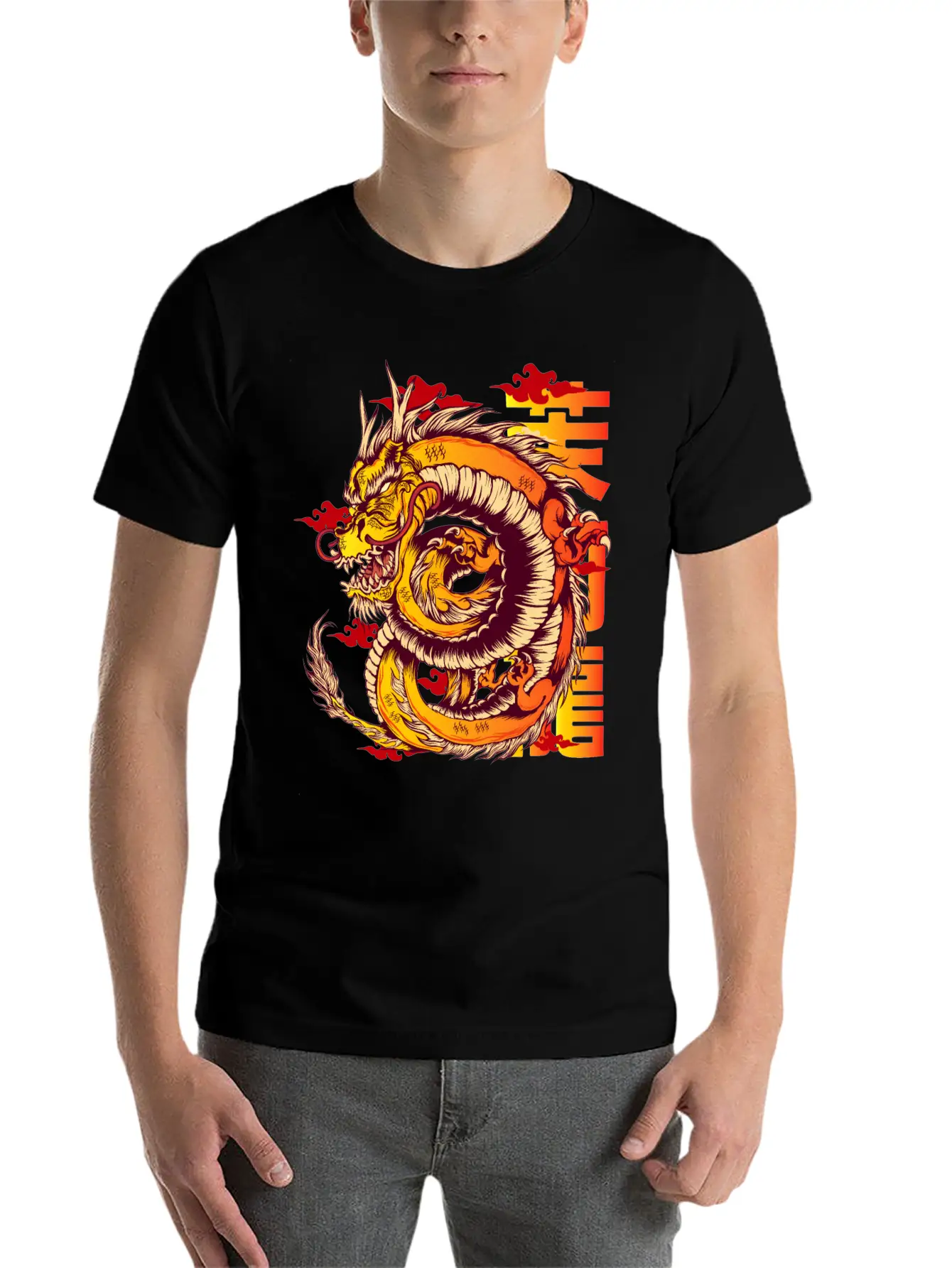 Jasmine Dragon Tea House, Chinese Wind Clouds Essential Cotton Tee For Daily Outfits ¨C Unisex Style