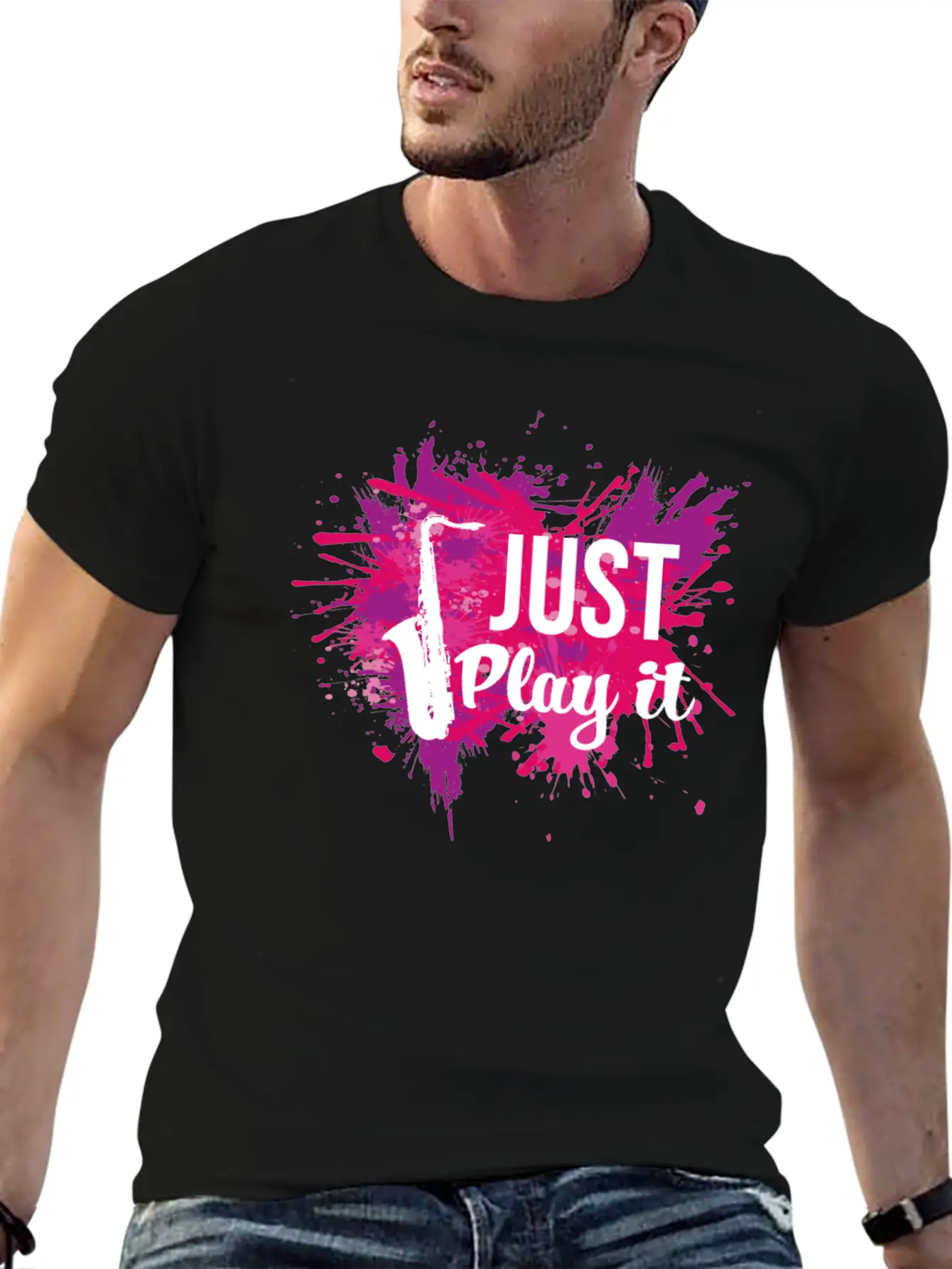 Jazz Play It Metal Wind Instrument Classic Basic Graphic T-Shirt ¨C Daily Comfort In Soft Cotton