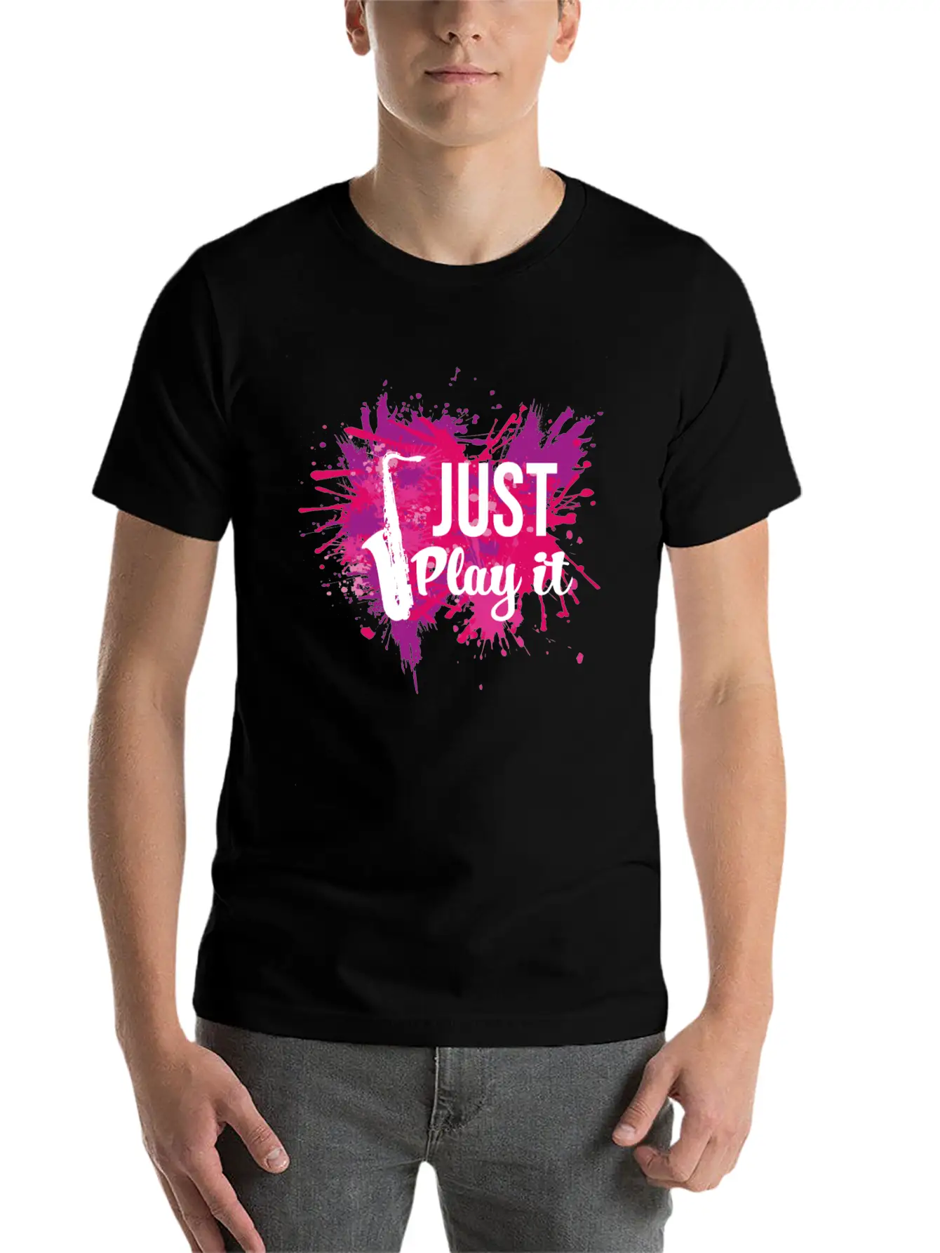 Jazz Play It Metal Wind Instrument Classic Basic Graphic T-Shirt ¨C Daily Comfort In Soft Cotton