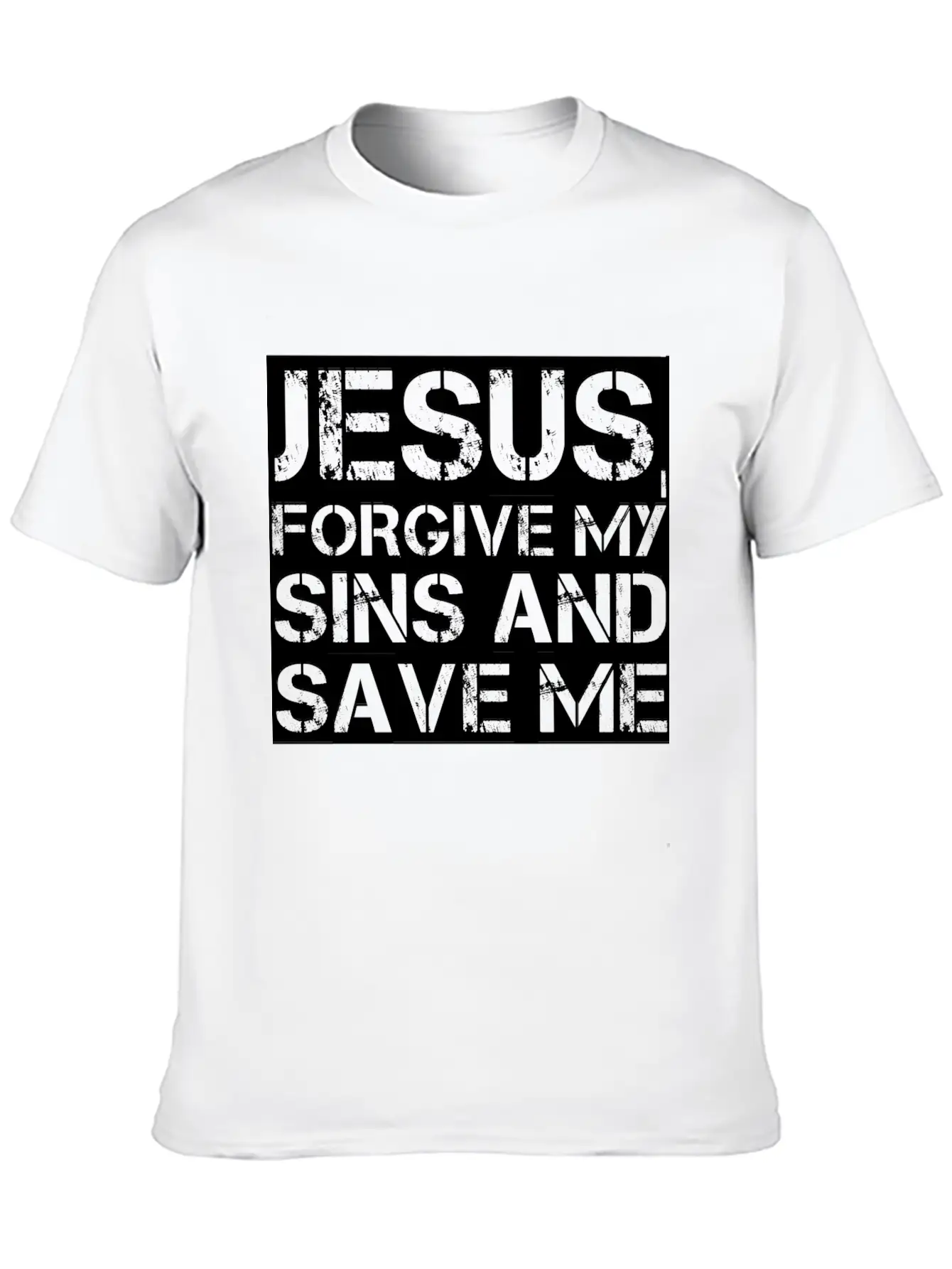 Jesus, Forgive My Sins And Save Me Essential Cotton Tee For Daily Outfits ¨C Unisex Style