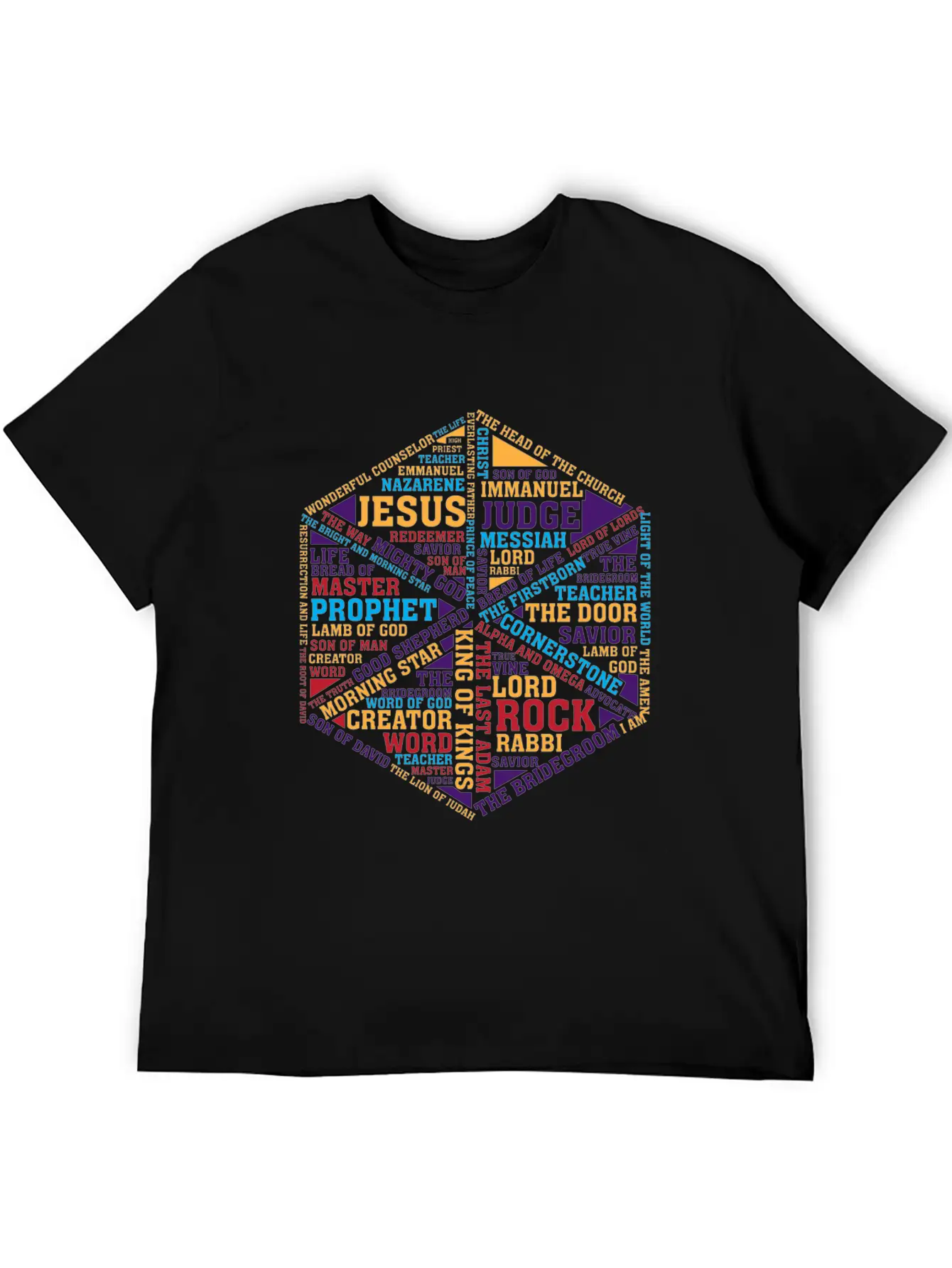 Jesus Names In Glass Tee - Faith's Prism Soft Cotton Short Sleeve Tee ¨C Unisex Wardrobe Staple