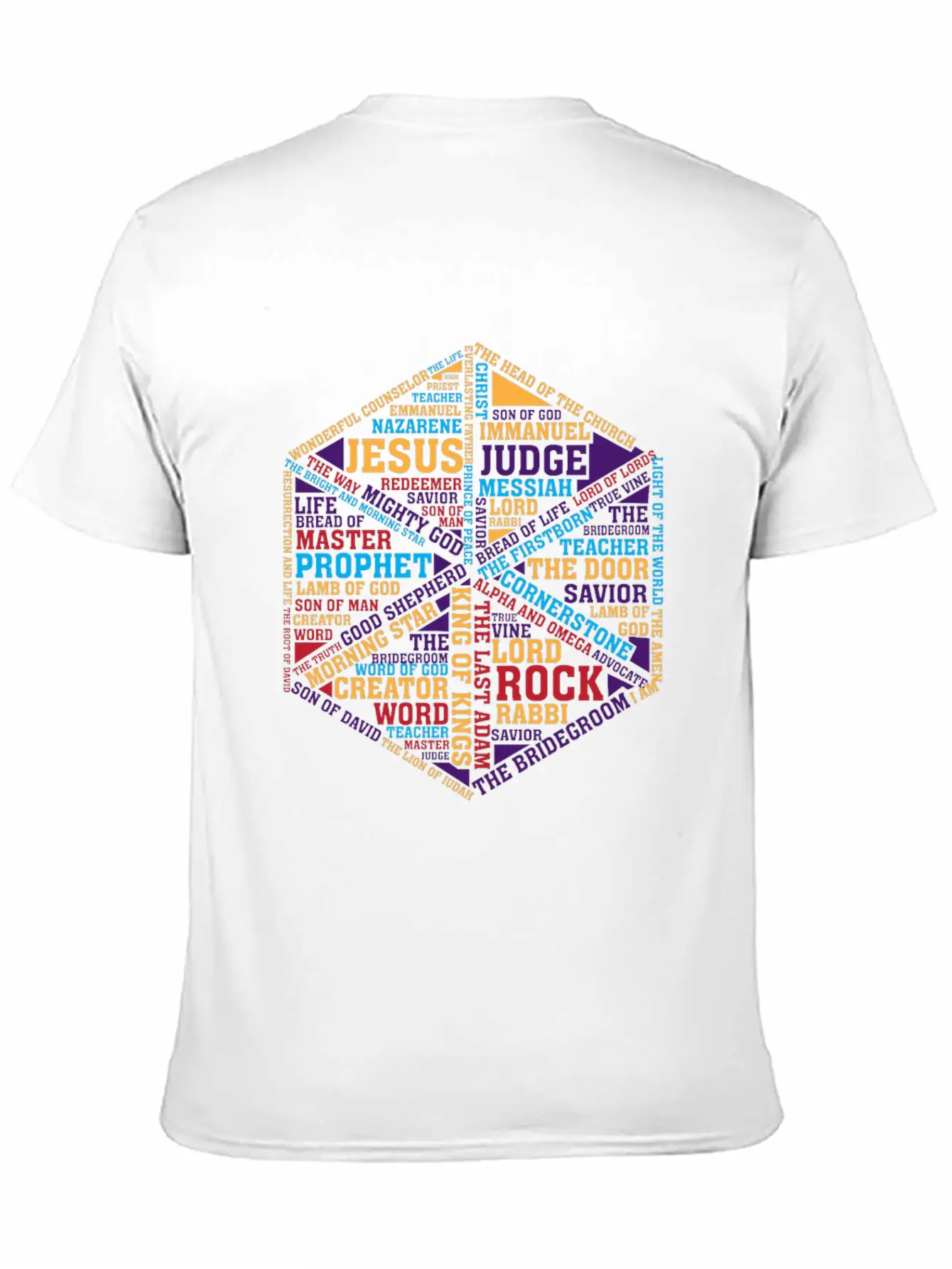 Jesus Names In Glass Tee - Faith's Prism Soft Cotton Short Sleeve Tee ¨C Unisex Wardrobe Staple