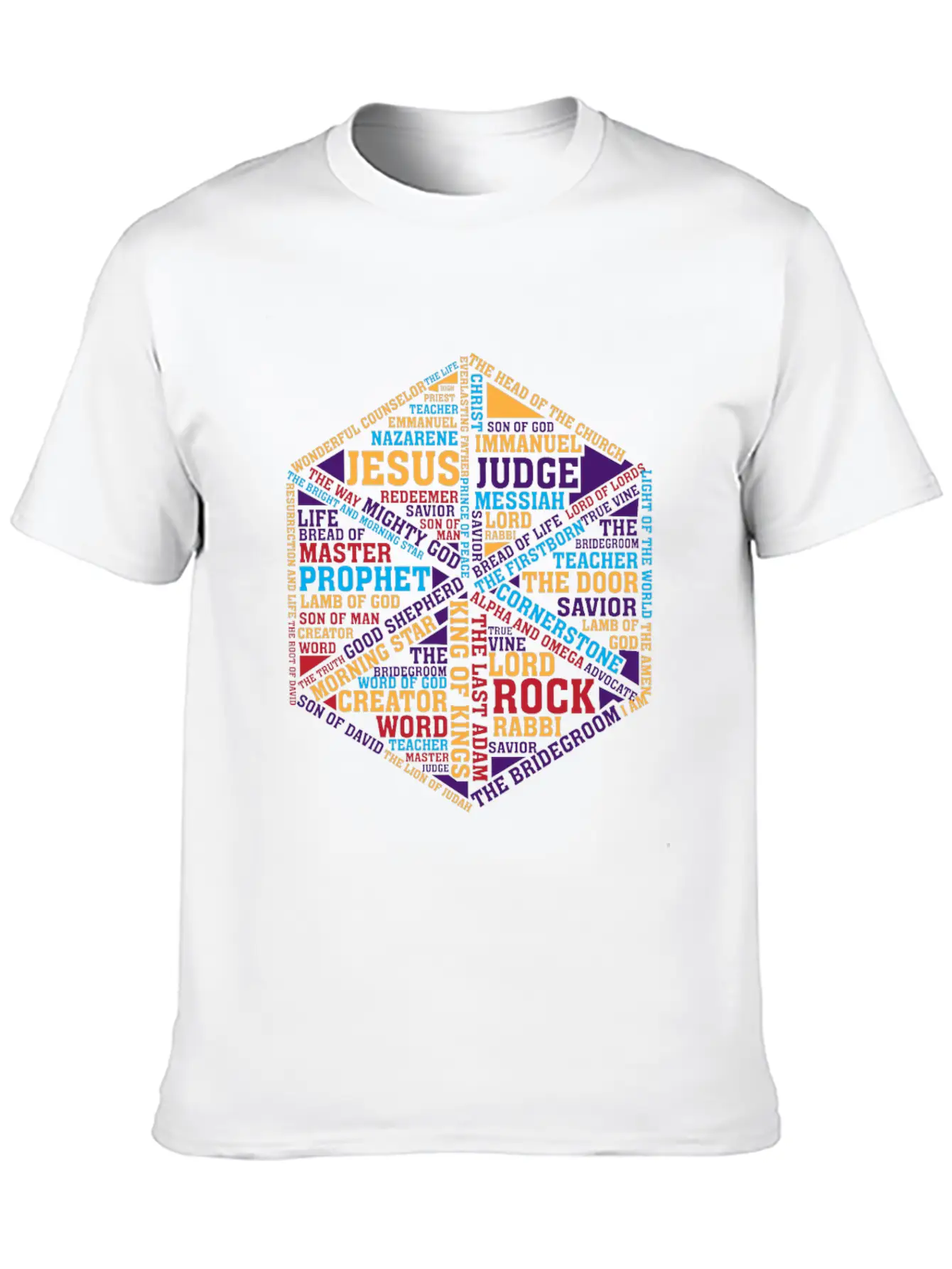 Jesus Names In Glass Tee - Faith's Prism Soft Cotton Short Sleeve Tee ¨C Unisex Wardrobe Staple