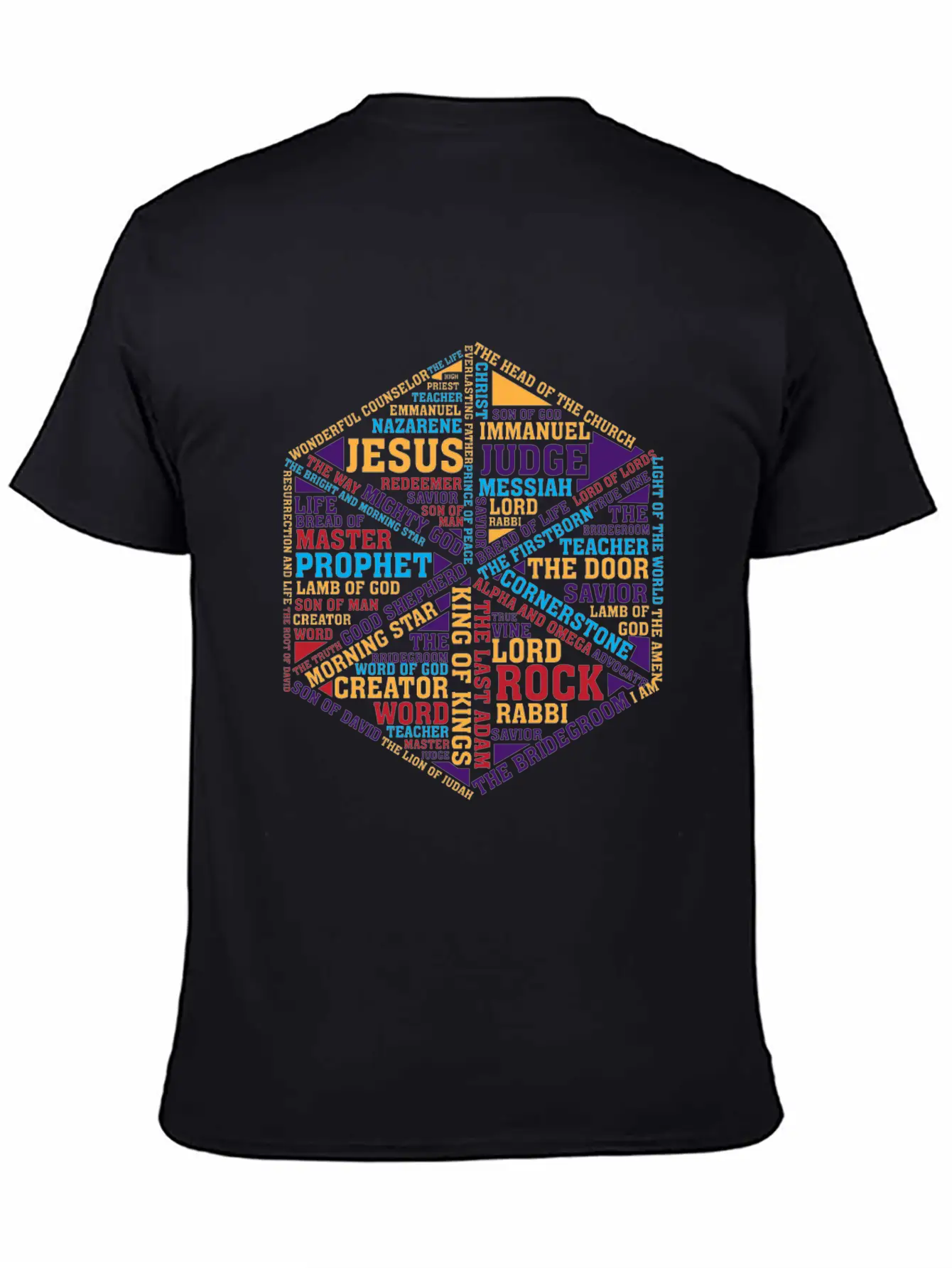 Jesus Names In Glass Tee - Faith's Prism Soft Cotton Short Sleeve Tee ¨C Unisex Wardrobe Staple