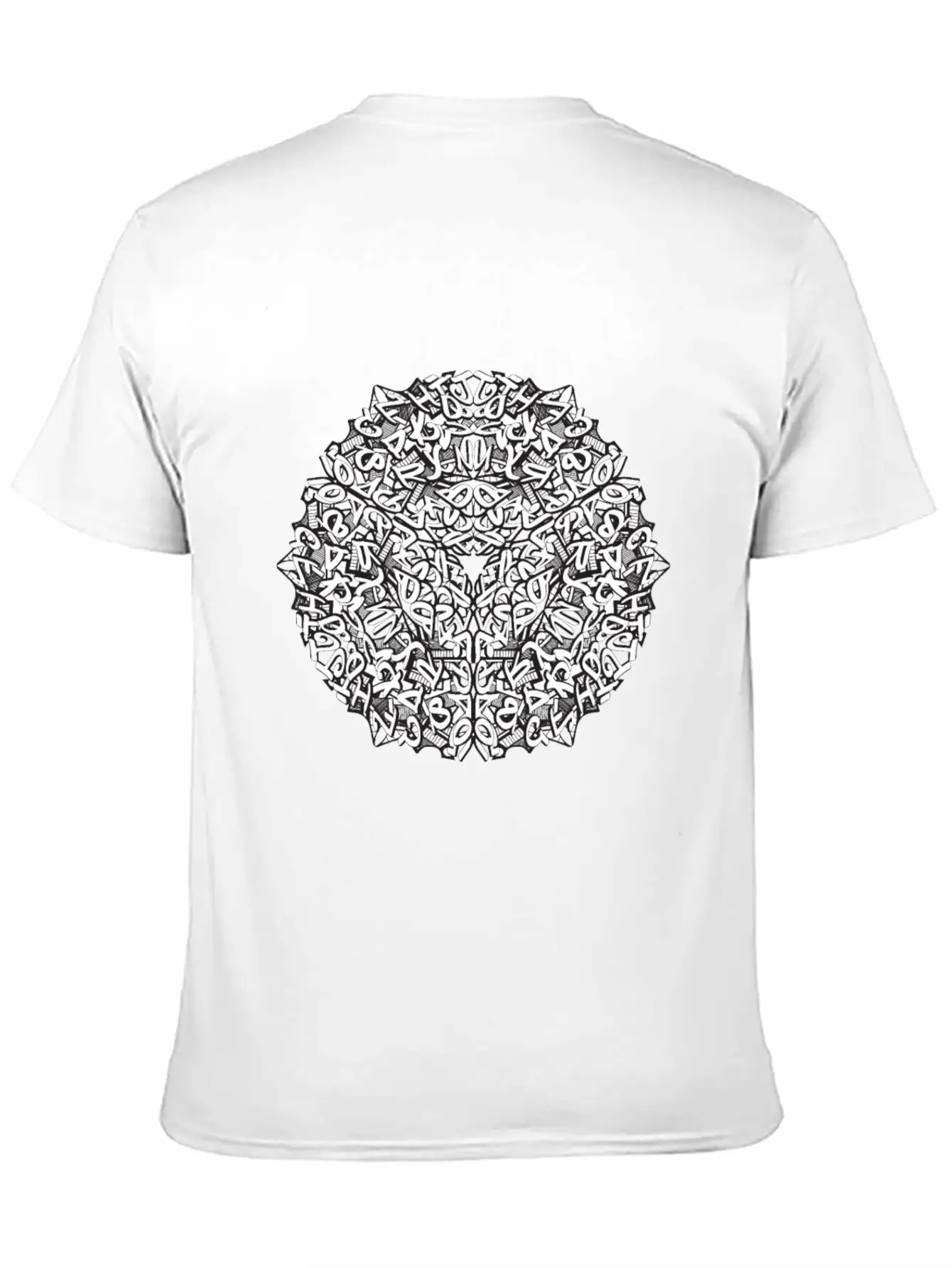 Jewelry Calligraphy Graffiti Alphabet Essential Cotton Tee For Daily Outfits ¨C Unisex Style