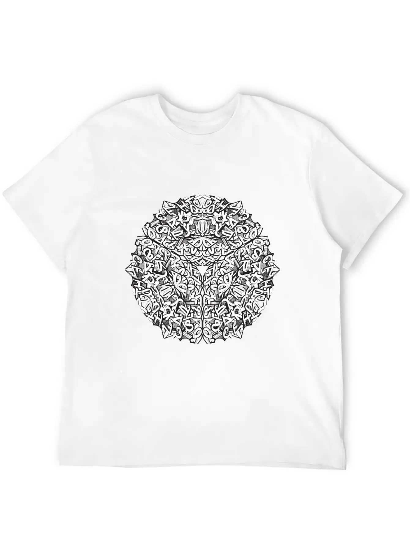 Jewelry Calligraphy Graffiti Alphabet Essential Cotton Tee For Daily Outfits ¨C Unisex Style