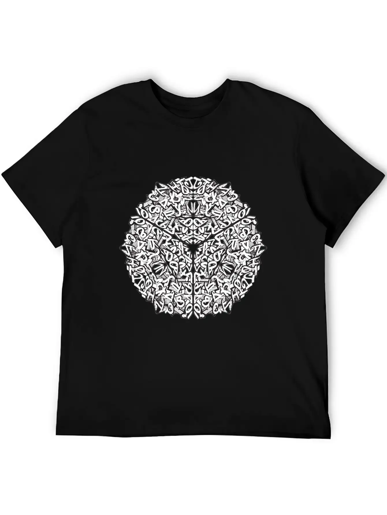 Jewelry Calligraphy Graffiti Alphabet Essential Cotton Tee For Daily Outfits ¨C Unisex Style