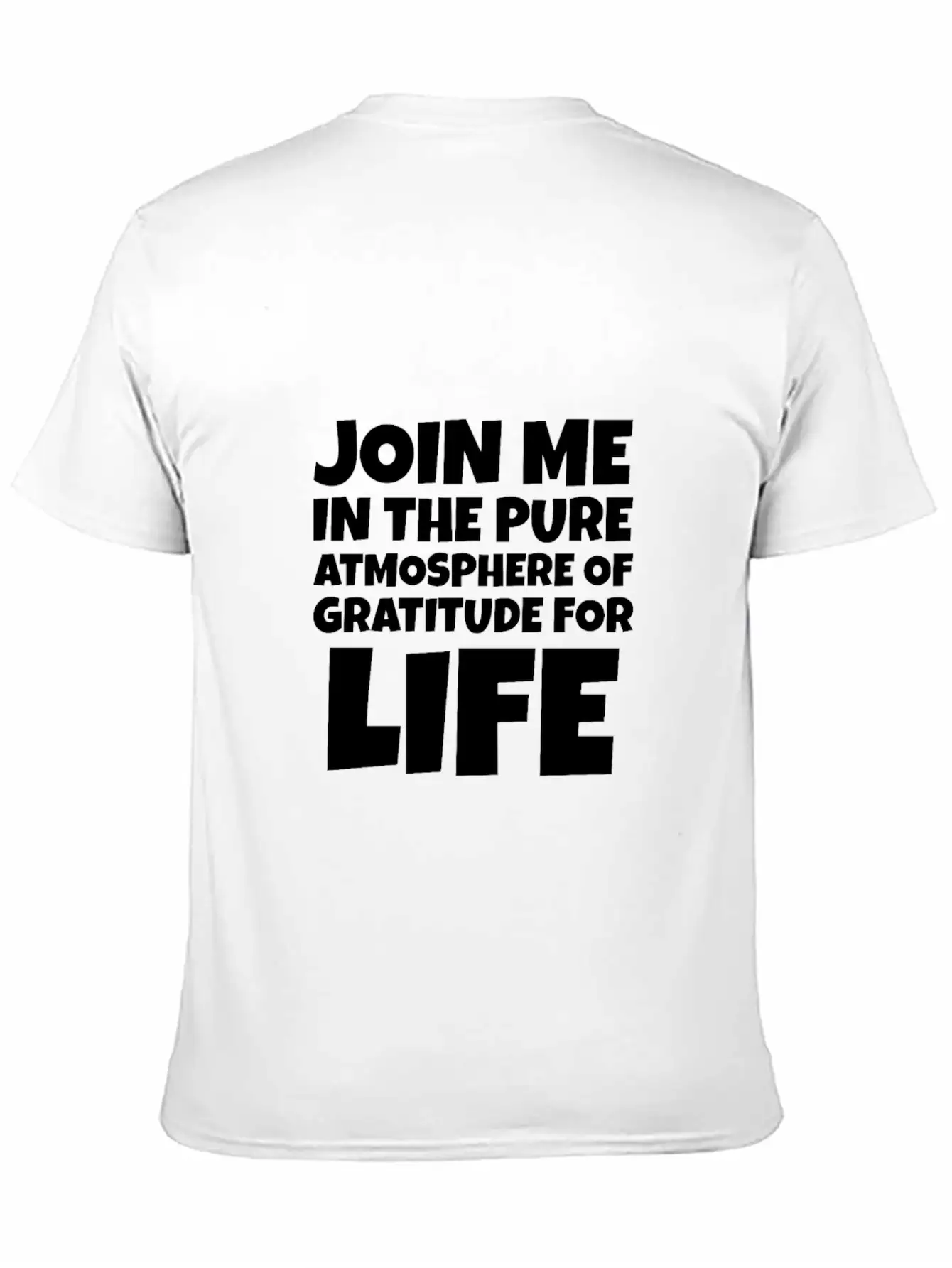 Join Me In The Pure Atmosphere Of Gratitude Basic Graphic T-Shirt ¨C Daily Comfort In Soft Cotton