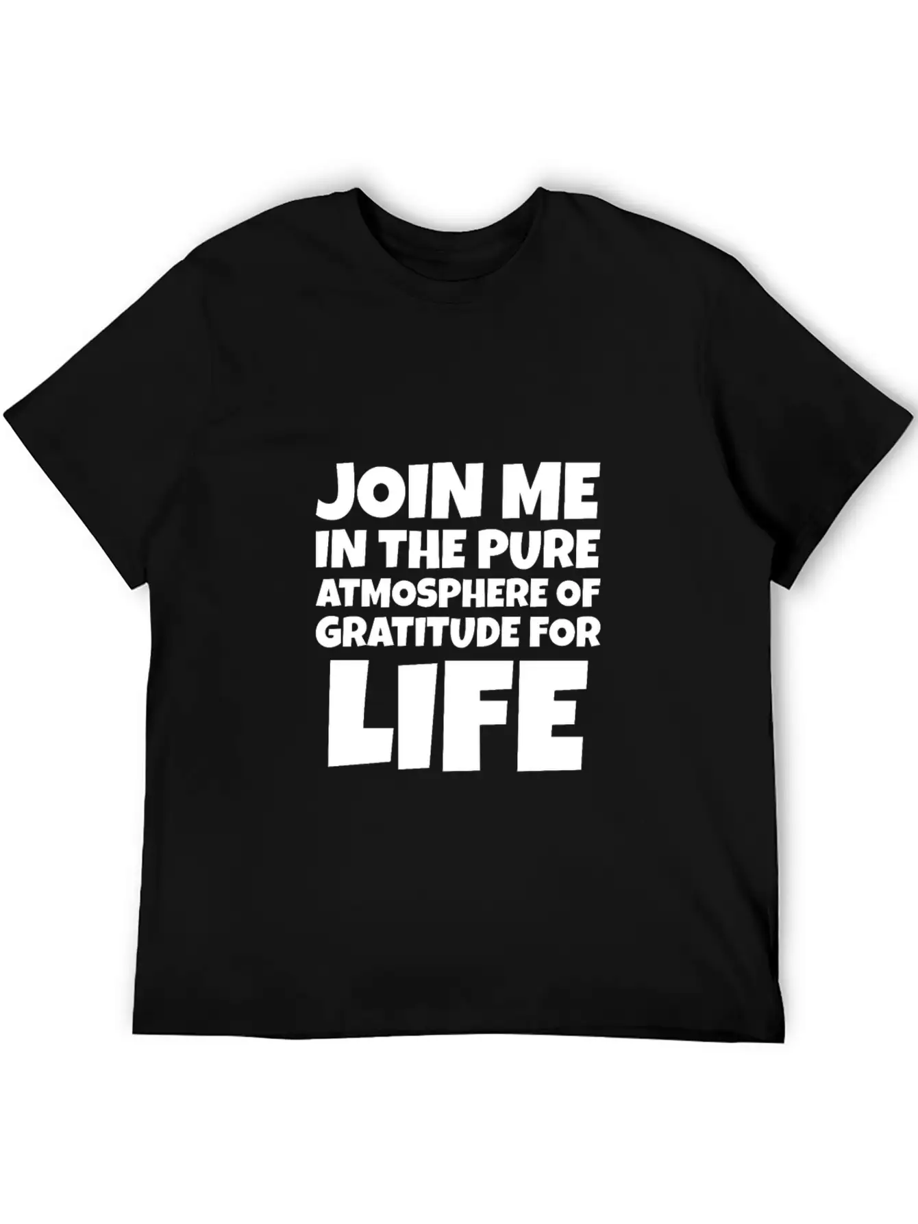 Join Me In The Pure Atmosphere Of Gratitude Basic Graphic T-Shirt ¨C Daily Comfort In Soft Cotton