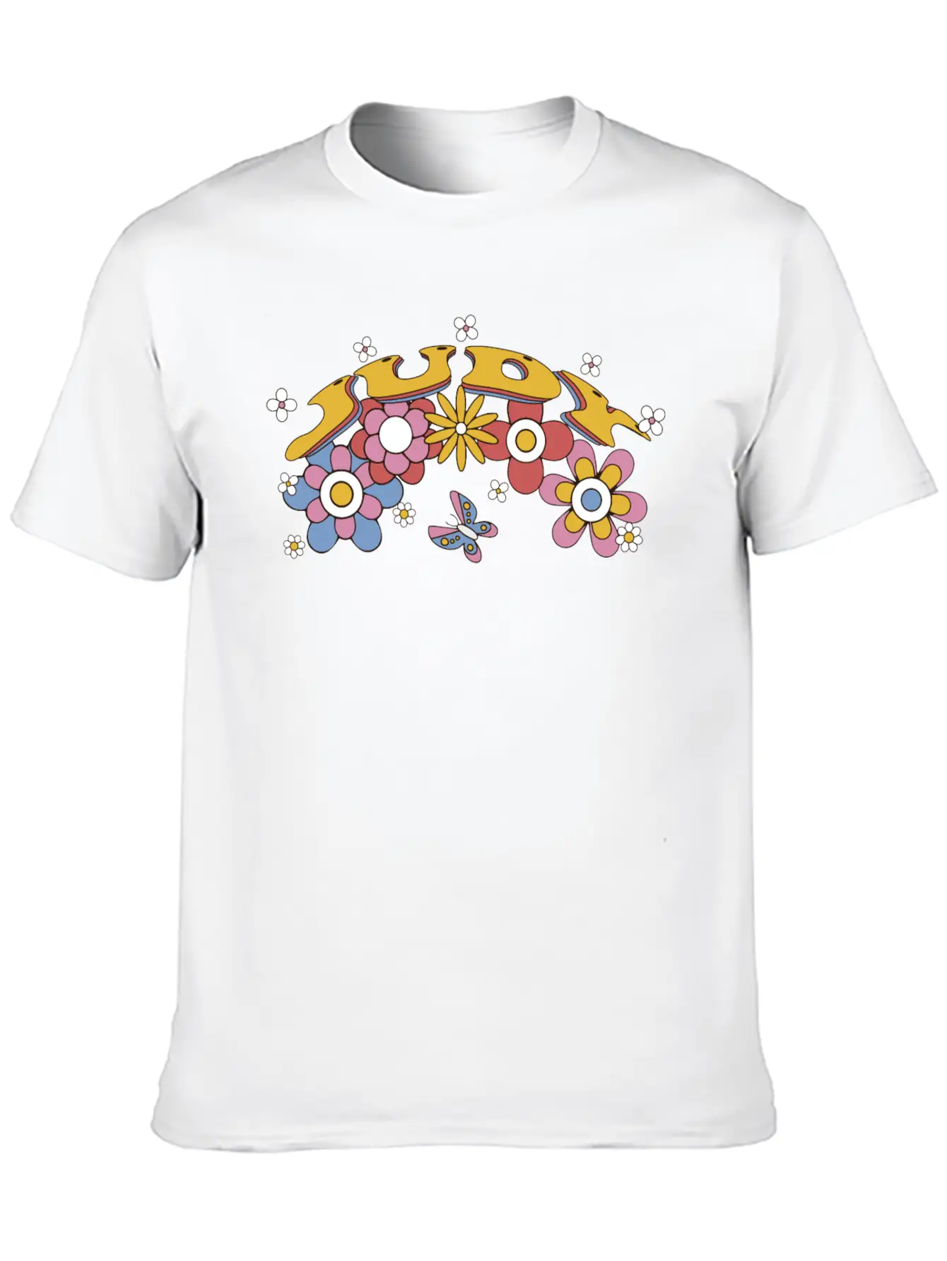 Judy Groovy Flower Tie Dye, Judy Hippie Flower Basic Graphic T-Shirt ¨C Daily Comfort In Soft Cotton