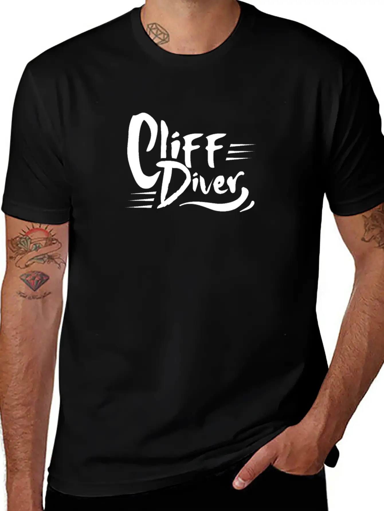 Jumper Cliffs Cliff Diver Cliff Diving Cliff Dive Essential Cotton Tee For Daily Outfits ¨C Unisex Style