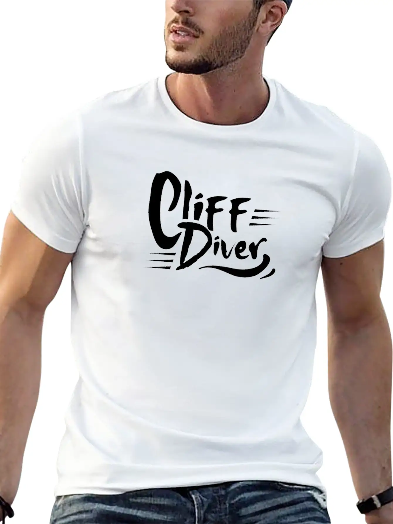 Jumper Cliffs Cliff Diver Cliff Diving Cliff Dive Essential Cotton Tee For Daily Outfits ¨C Unisex Style