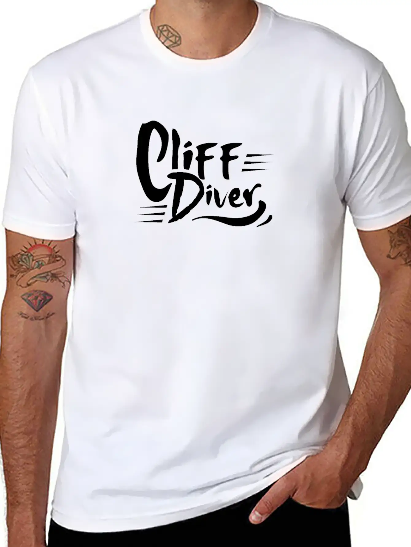 Jumper Cliffs Cliff Diver Cliff Diving Cliff Dive Essential Cotton Tee For Daily Outfits ¨C Unisex Style