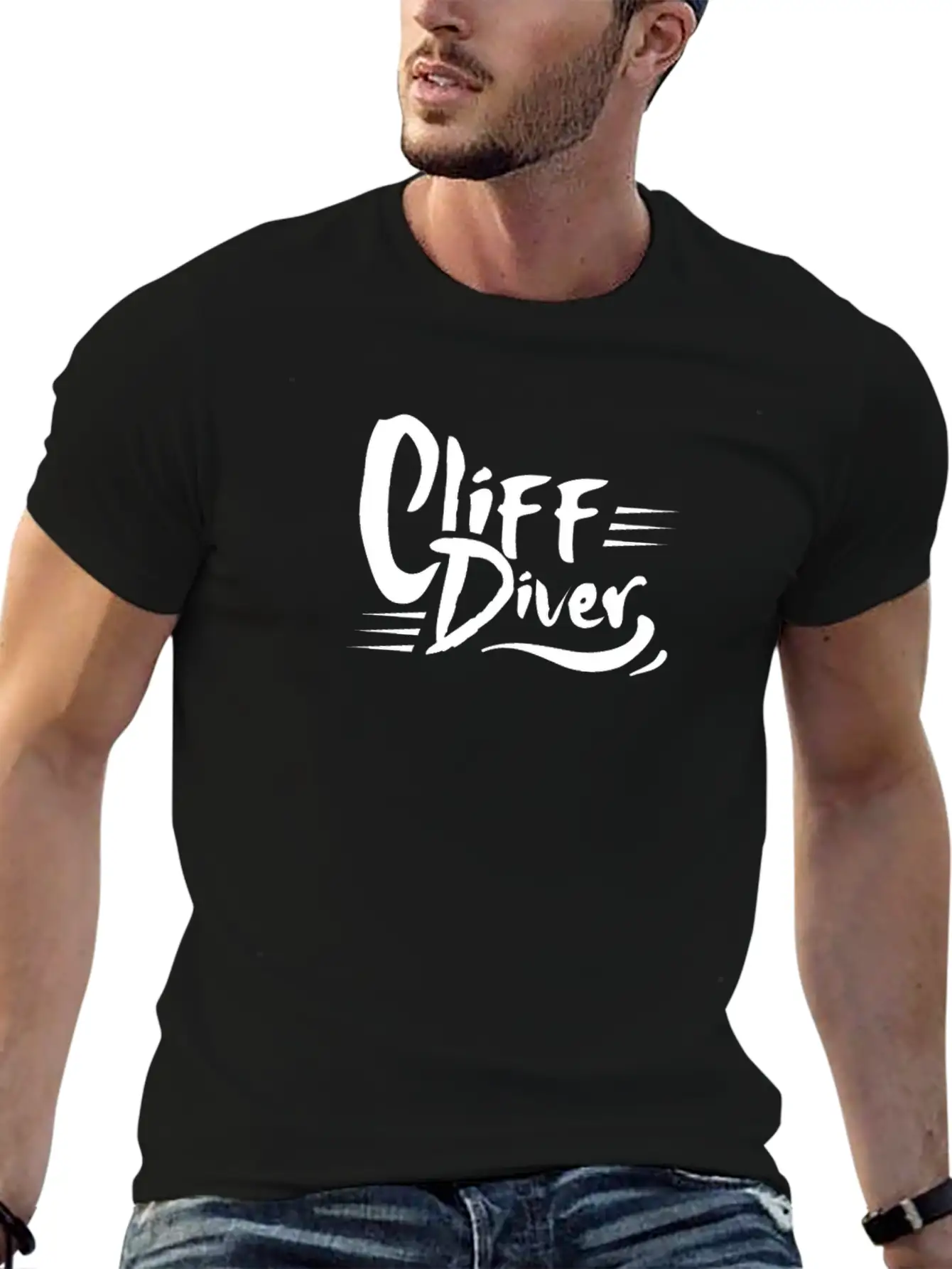 Jumper Cliffs Cliff Diver Cliff Diving Cliff Dive Essential Cotton Tee For Daily Outfits ¨C Unisex Style