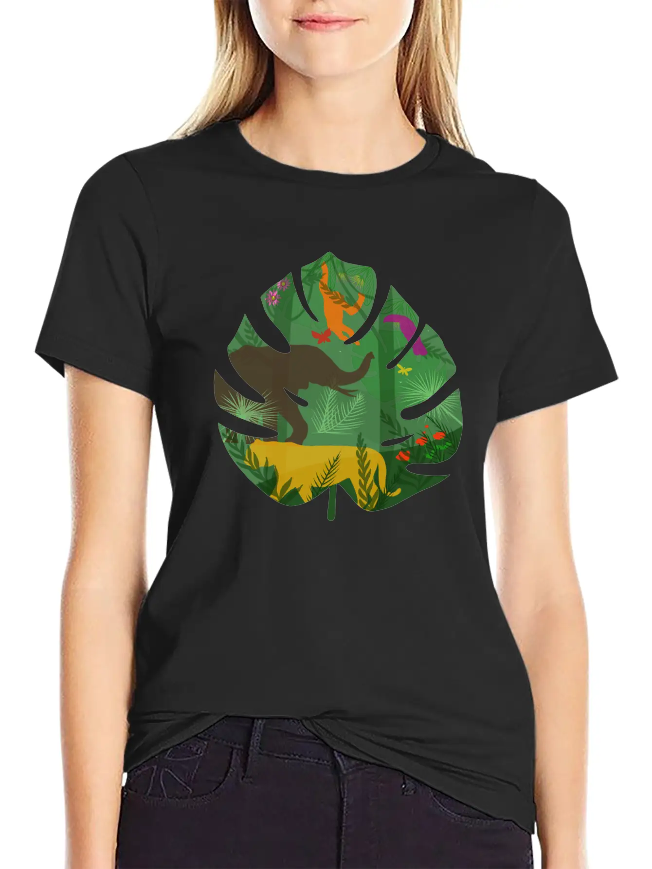 Jungle Animals Basic Graphic T-Shirt ¨C Daily Comfort In Soft Cotton