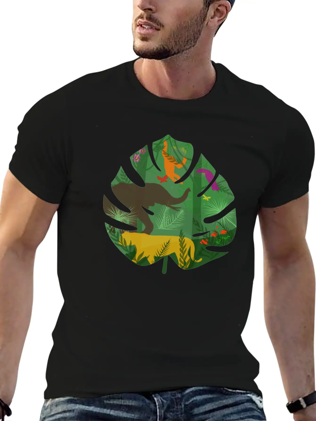 Jungle Animals Basic Graphic T-Shirt ¨C Daily Comfort In Soft Cotton