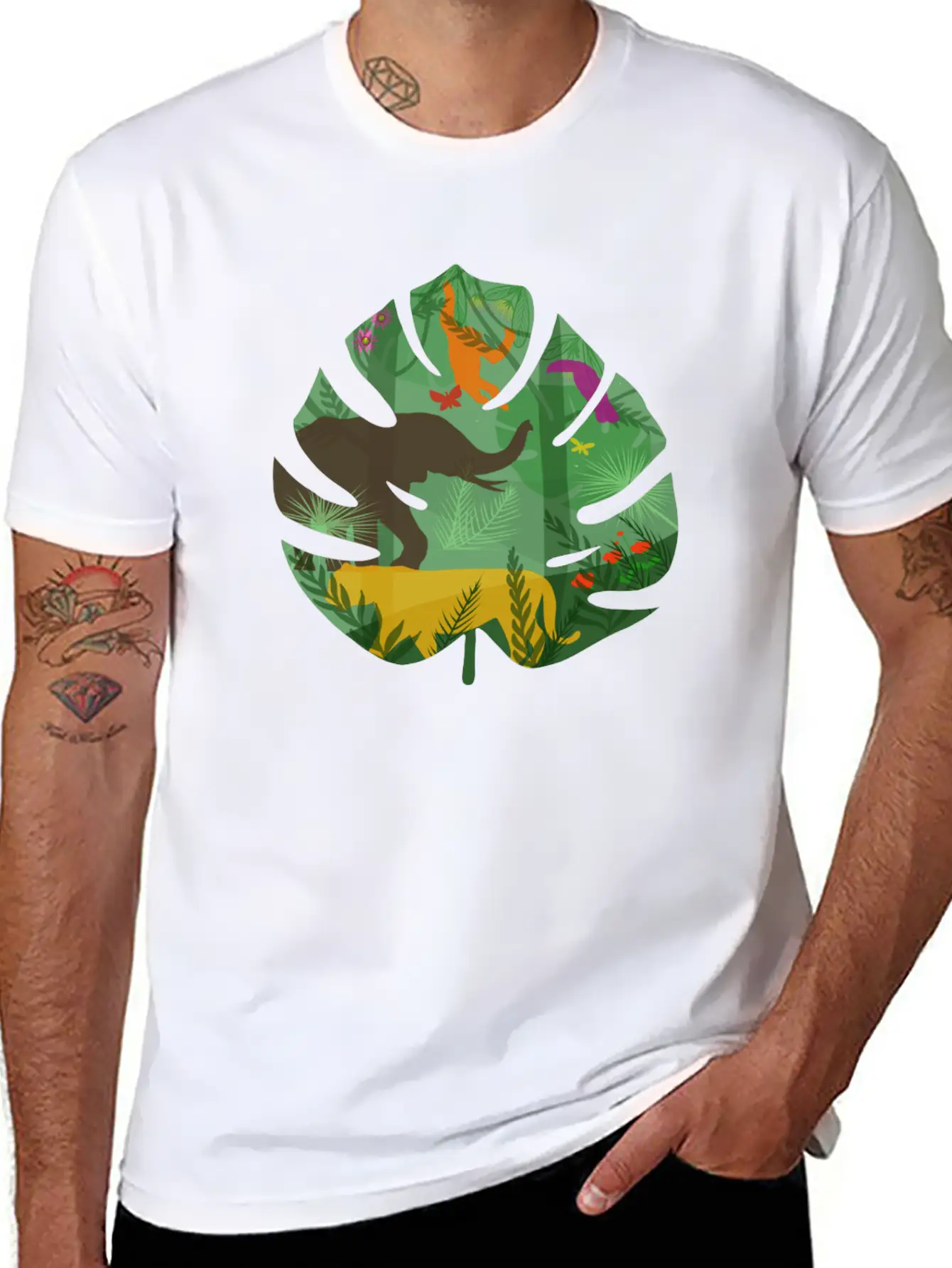 Jungle Animals Basic Graphic T-Shirt ¨C Daily Comfort In Soft Cotton