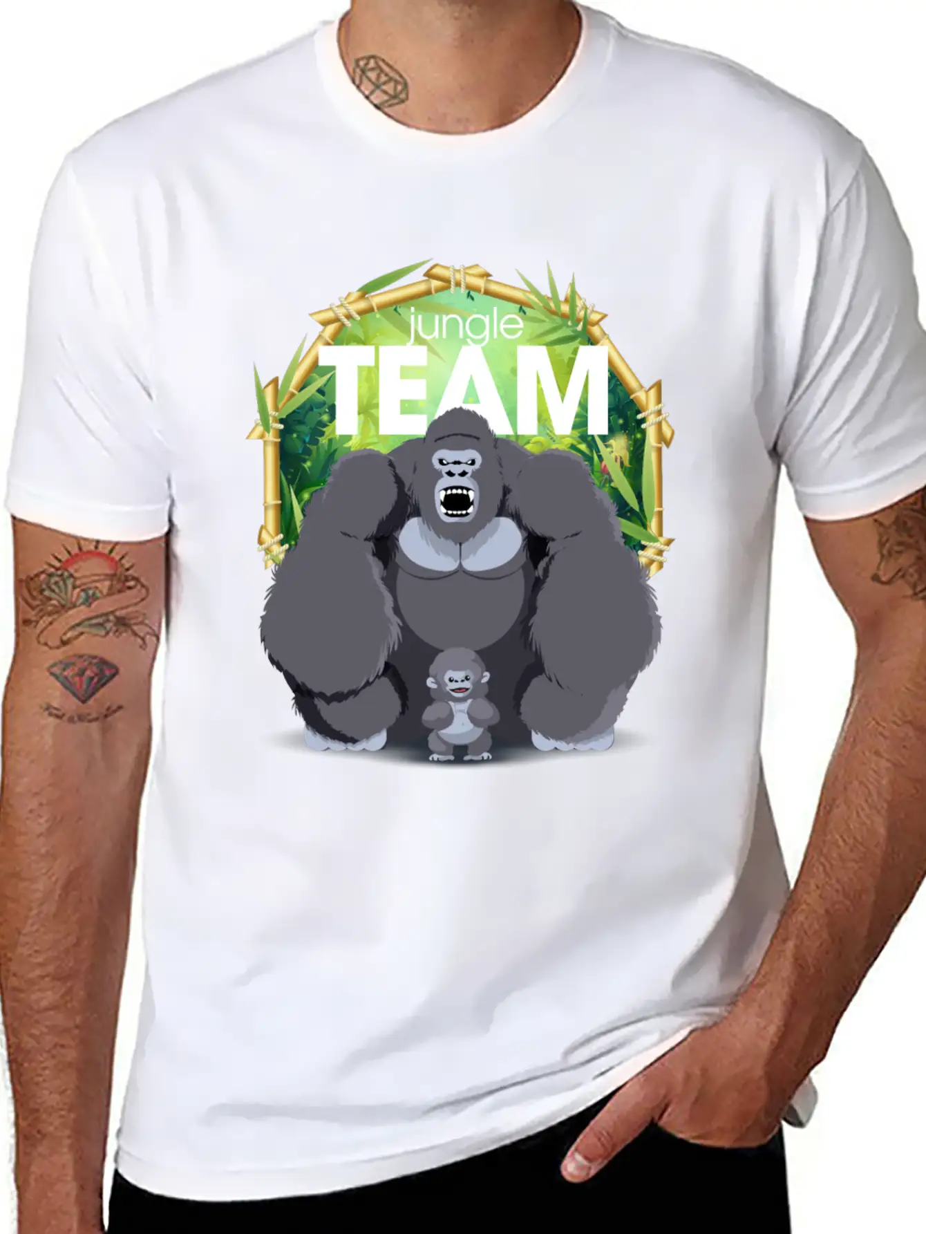 Jungle Team Daddy And Son Basic Graphic T-Shirt ¨C Daily Comfort In Soft Cotton