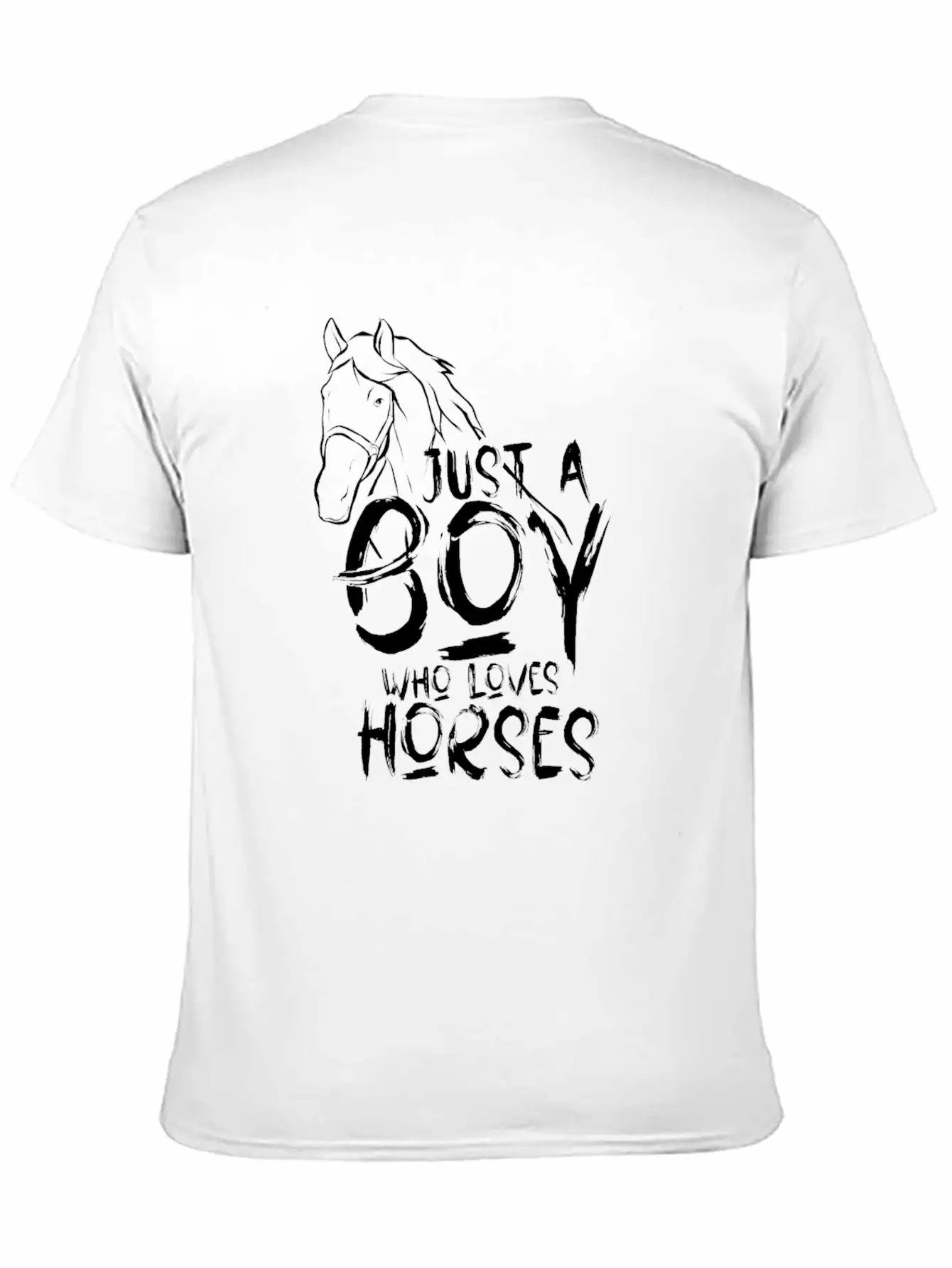 Just A Boy Who Loves Horses Horseman Horse Rider Basic Graphic T-Shirt ¨C Daily Comfort In Soft Cotton