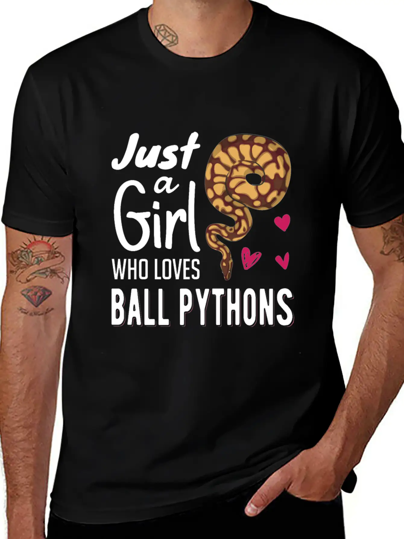 Just A Girl Who Loves Ball Python | Snake Woman Essential Cotton Tee For Daily Outfits ¨C Unisex Style