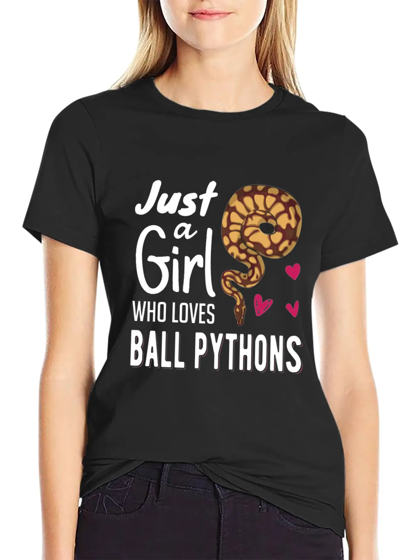 Just A Girl Who Loves Ball Python | Snake Woman Essential Cotton Tee For Daily Outfits ¨C Unisex Style