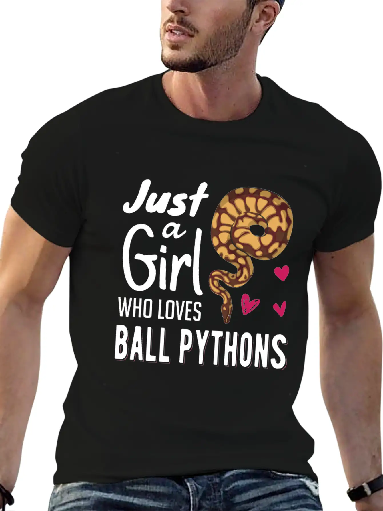 Just A Girl Who Loves Ball Python | Snake Woman Essential Cotton Tee For Daily Outfits ¨C Unisex Style