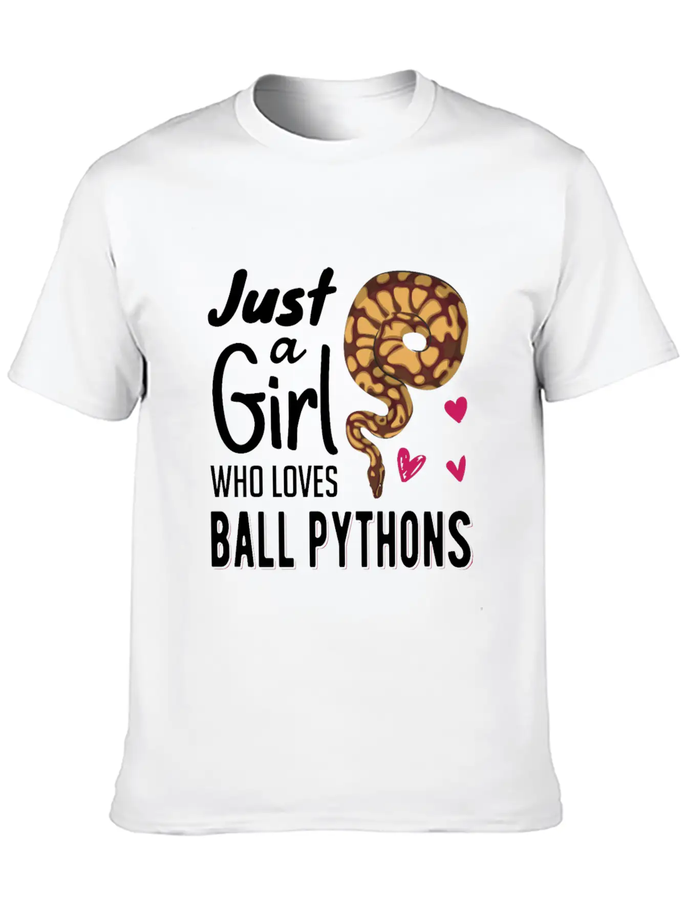 Just A Girl Who Loves Ball Python | Snake Woman Essential Cotton Tee For Daily Outfits ¨C Unisex Style