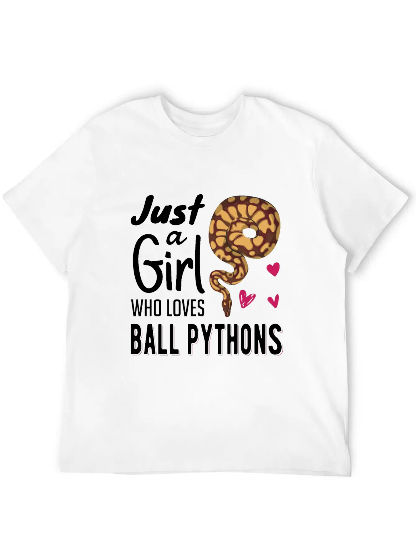 Just A Girl Who Loves Ball Python | Snake Woman Essential Cotton Tee For Daily Outfits ¨C Unisex Style