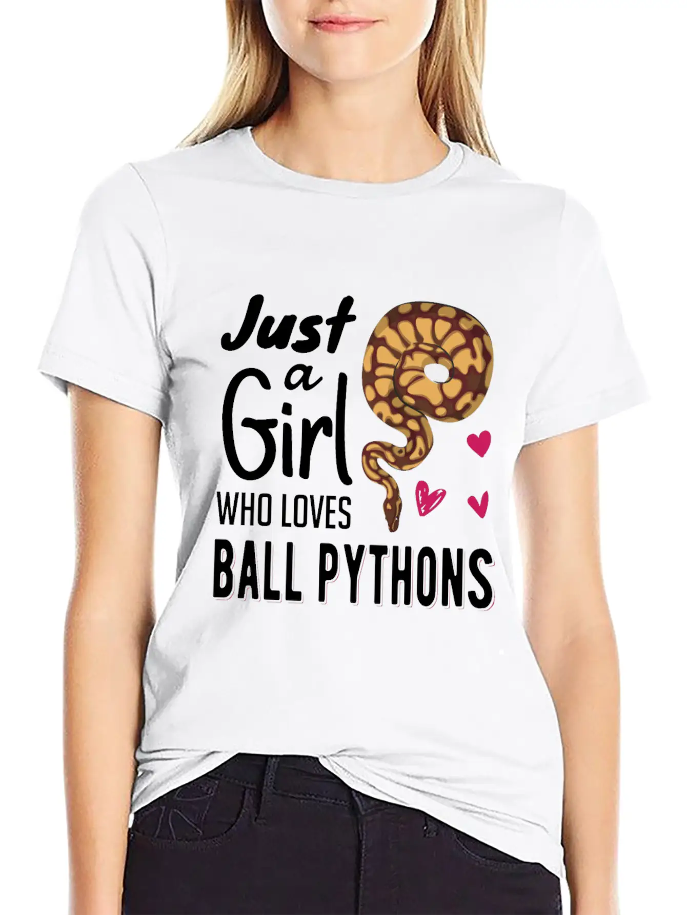 Just A Girl Who Loves Ball Python | Snake Woman Essential Cotton Tee For Daily Outfits ¨C Unisex Style