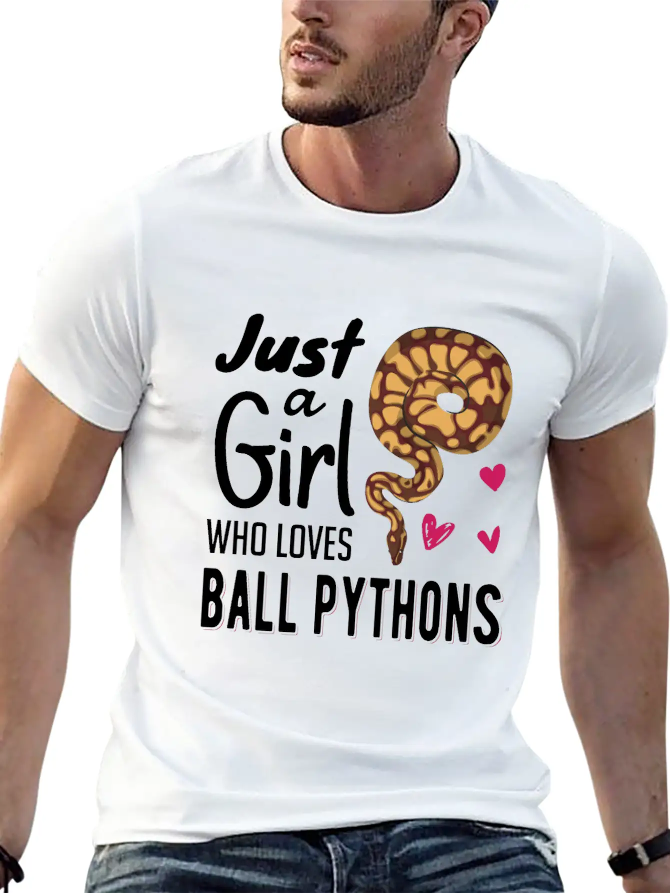 Just A Girl Who Loves Ball Python | Snake Woman Essential Cotton Tee For Daily Outfits ¨C Unisex Style