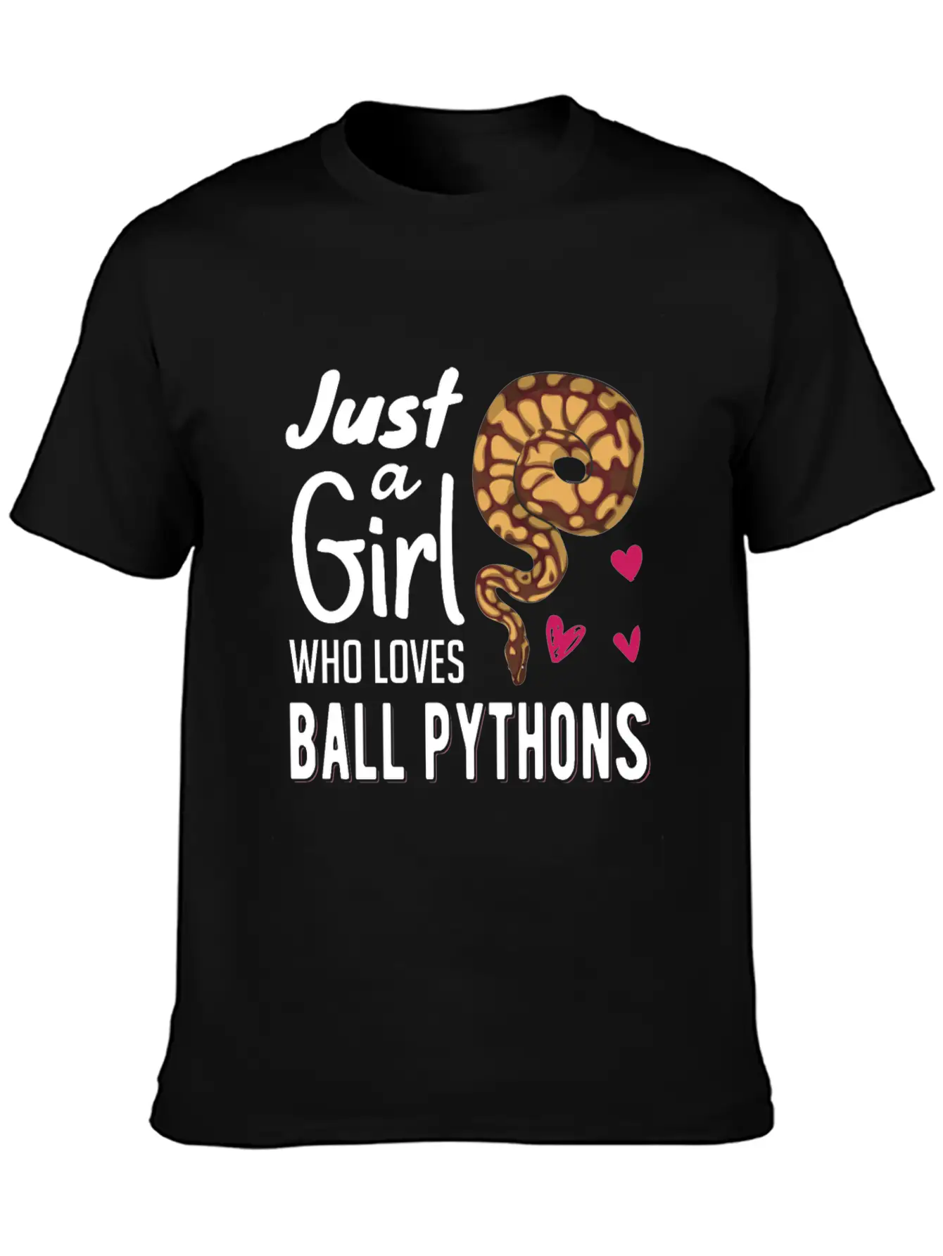 Just A Girl Who Loves Ball Python | Snake Woman Essential Cotton Tee For Daily Outfits ¨C Unisex Style