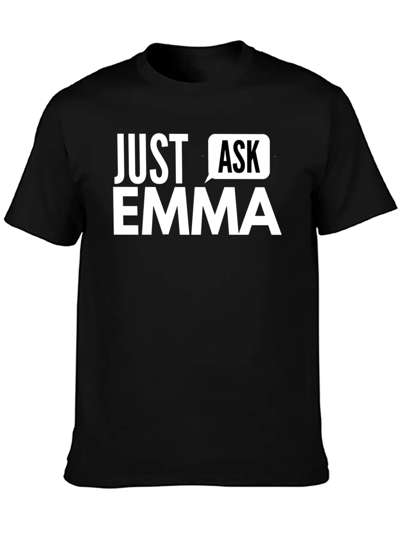 Just Ask Emma Basic Graphic T-Shirt ¨C Daily Comfort In Soft Cotton