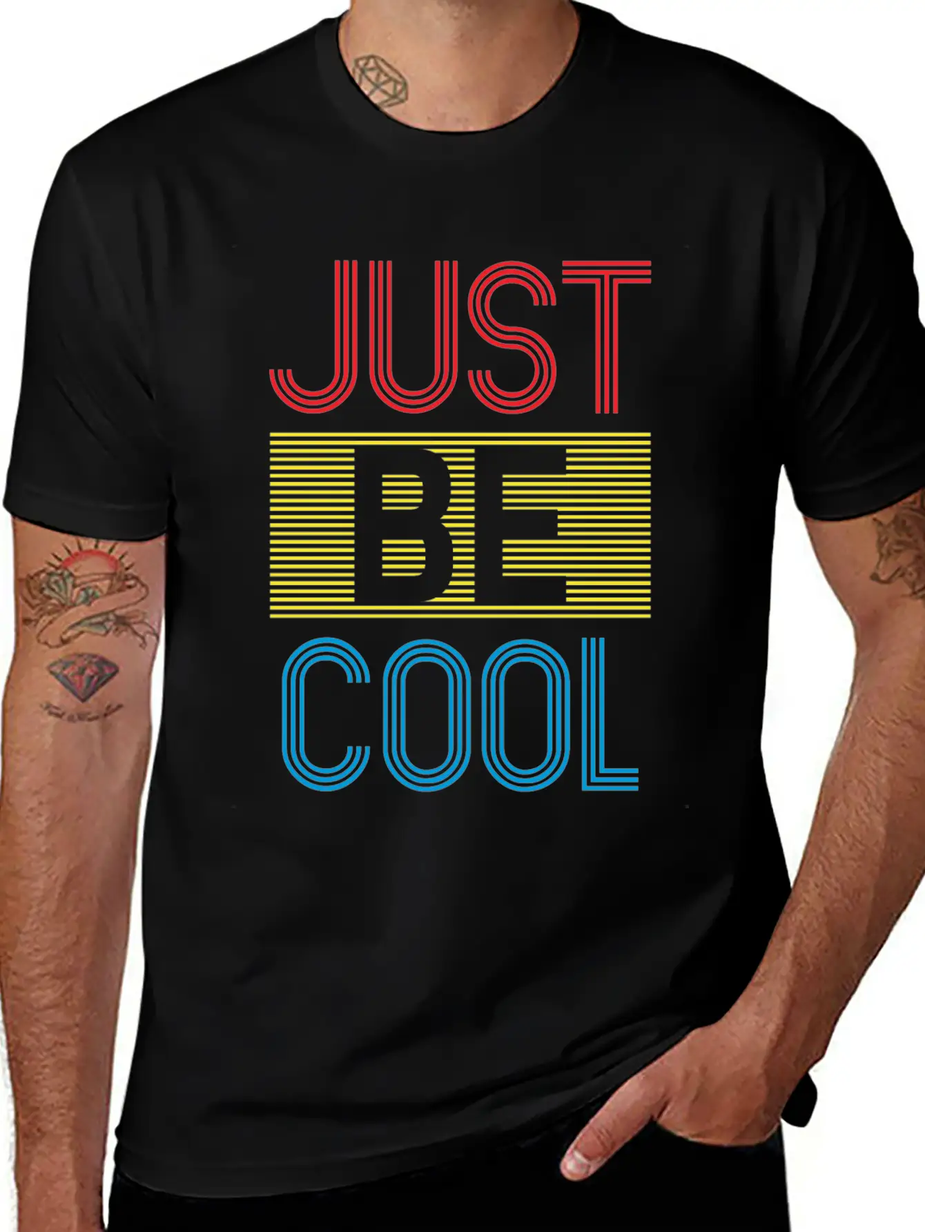 Just Be Cool Typography Print Soft Cotton Short Sleeve Tee ¨C Unisex Wardrobe Staple