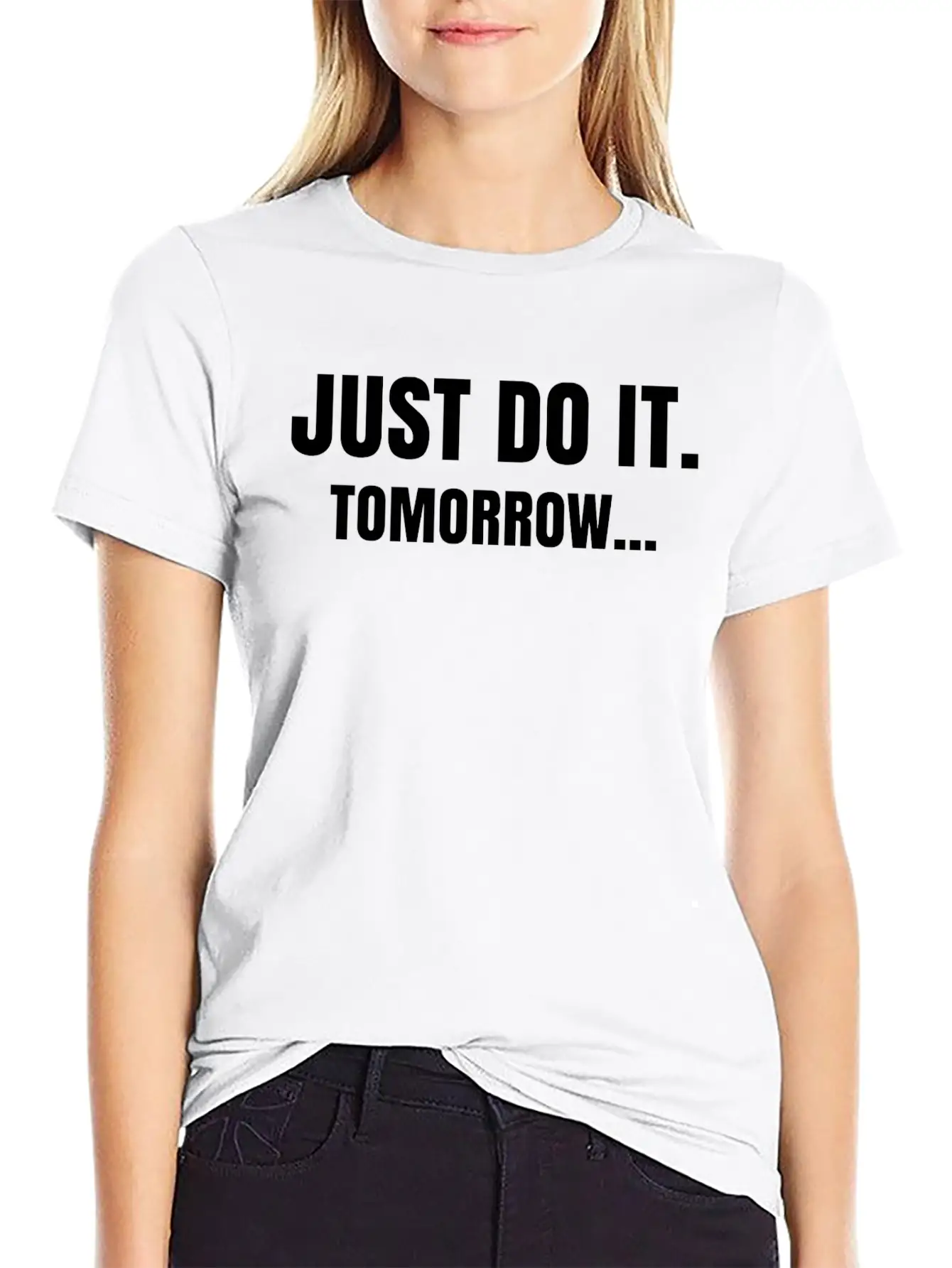 JUST DO IT FUNNY QUOTE TEE T-SHIRT Basic Graphic T-Shirt ¨C Daily Comfort In Soft Cotton