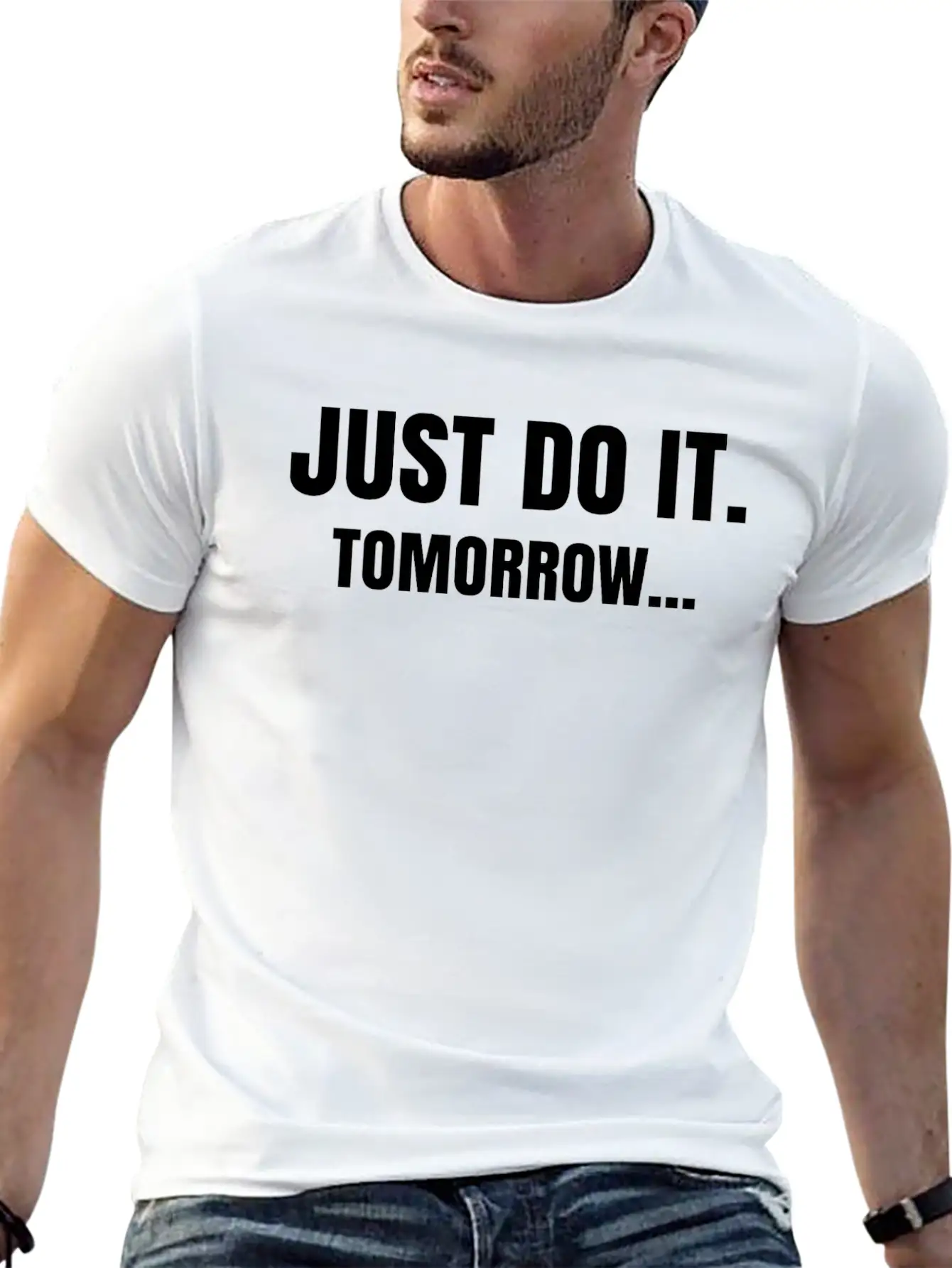 JUST DO IT FUNNY QUOTE TEE T-SHIRT Basic Graphic T-Shirt ¨C Daily Comfort In Soft Cotton