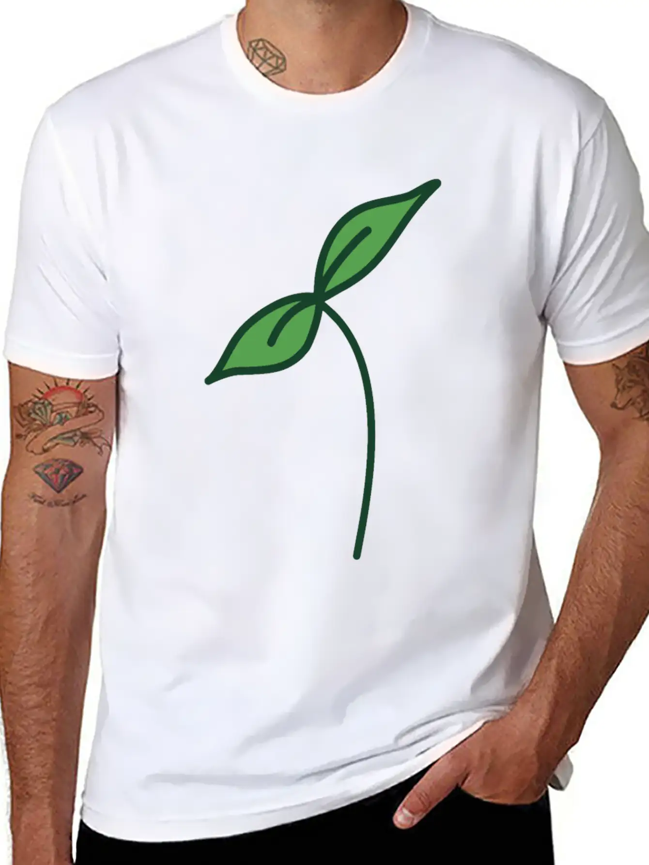 Just Leaf It Essential Cotton Tee For Daily Outfits ¨C Unisex Style