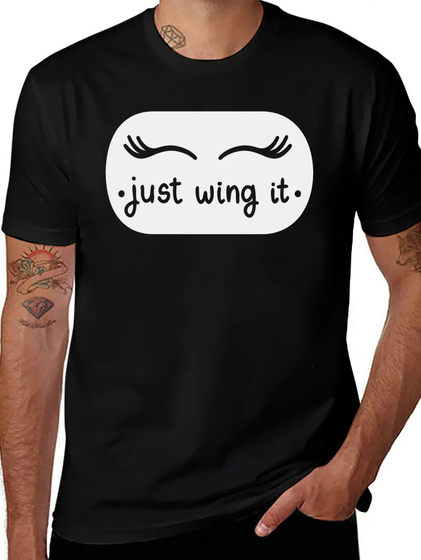 Just Wing It Basic Graphic T-Shirt ¨C Daily Comfort In Soft Cotton