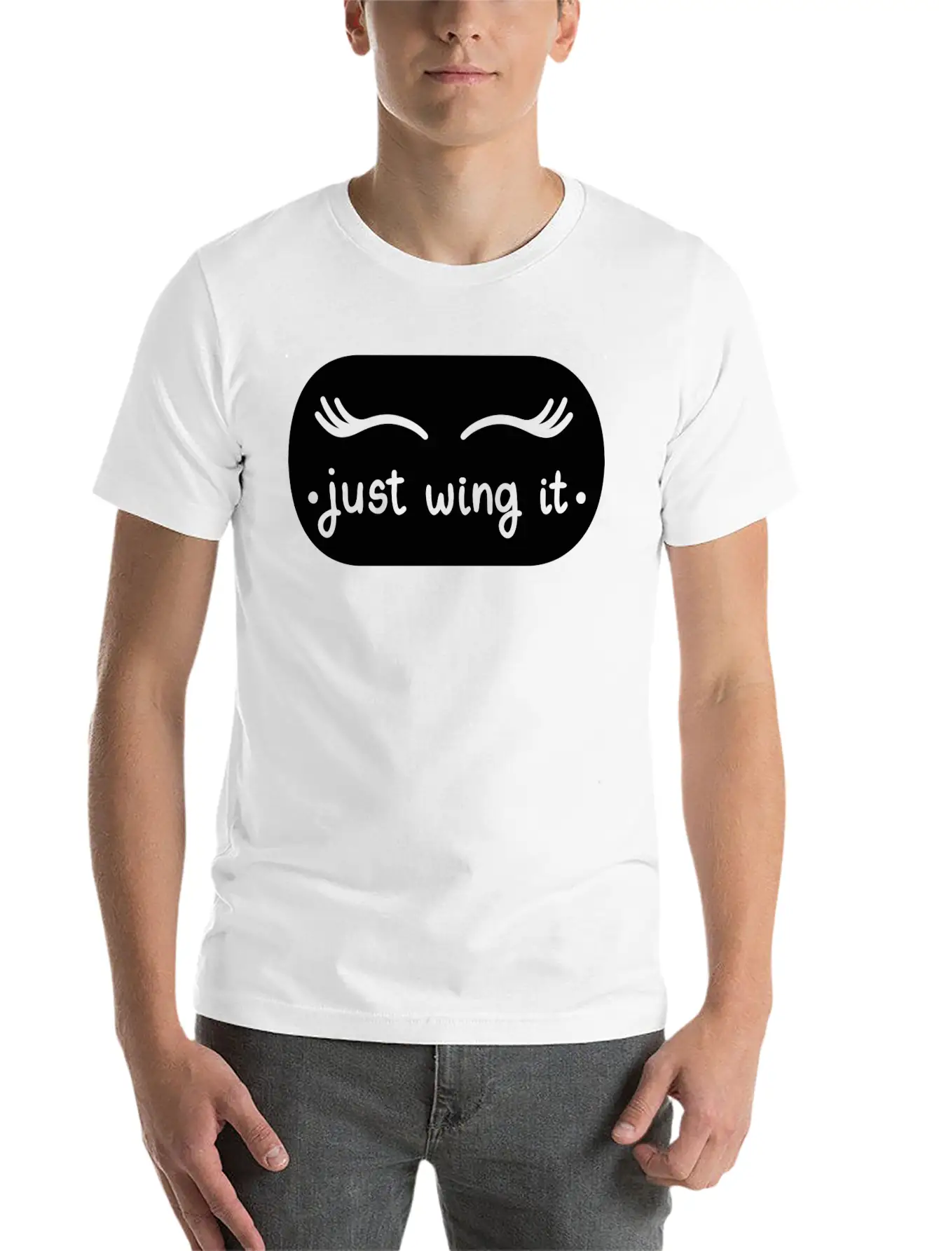 Just Wing It Basic Graphic T-Shirt ¨C Daily Comfort In Soft Cotton