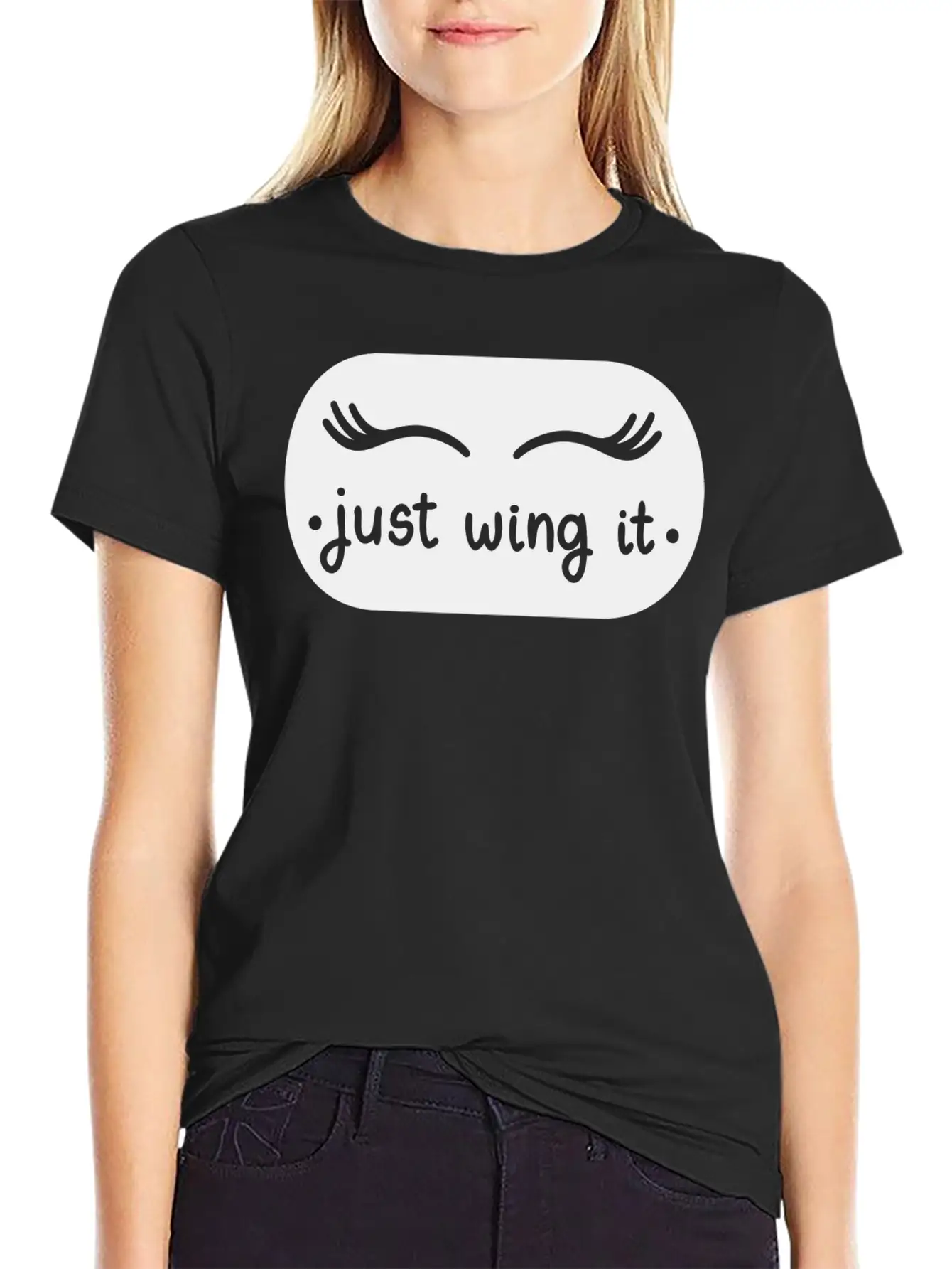 Just Wing It Basic Graphic T-Shirt ¨C Daily Comfort In Soft Cotton