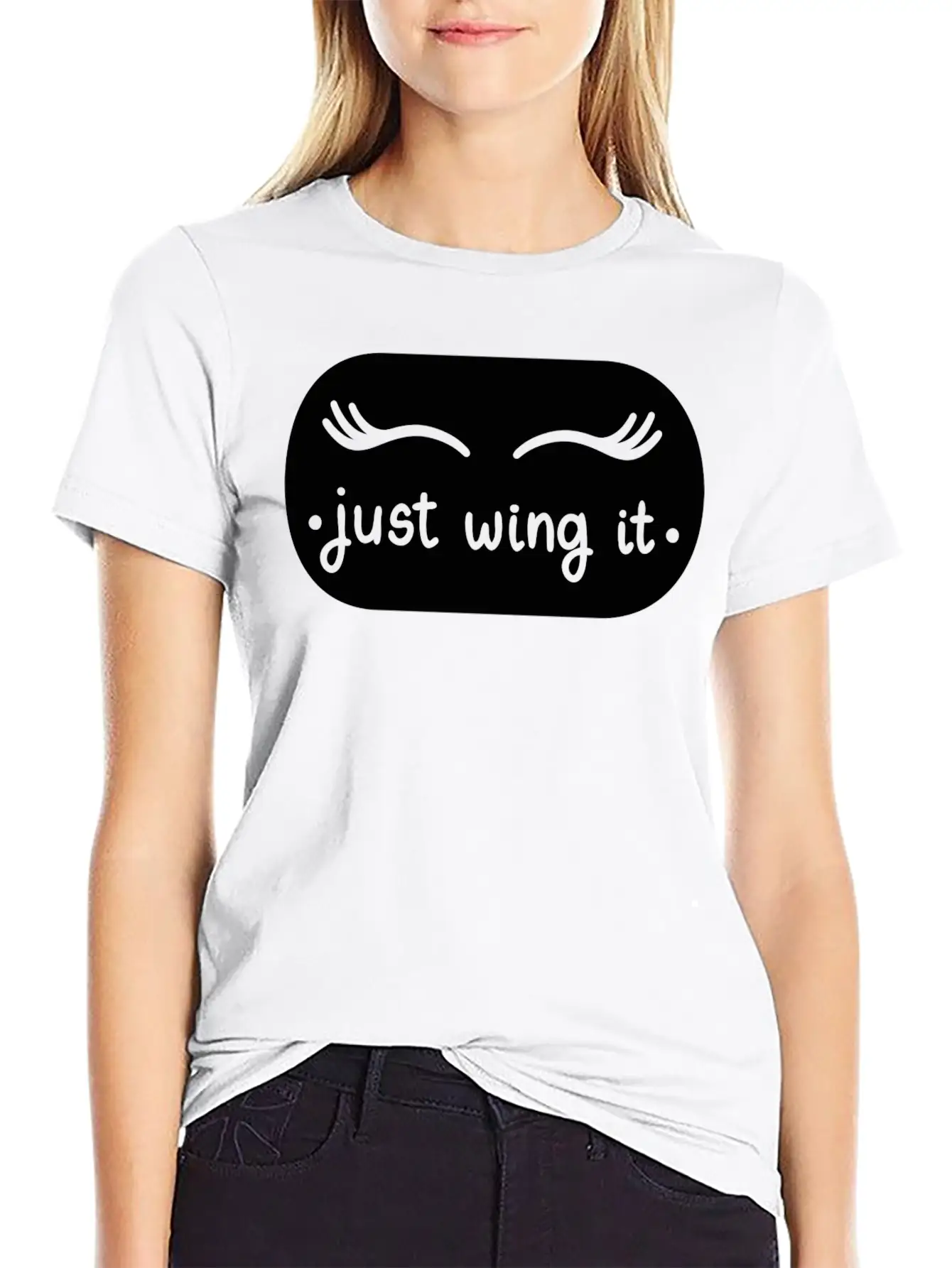 Just Wing It Basic Graphic T-Shirt ¨C Daily Comfort In Soft Cotton