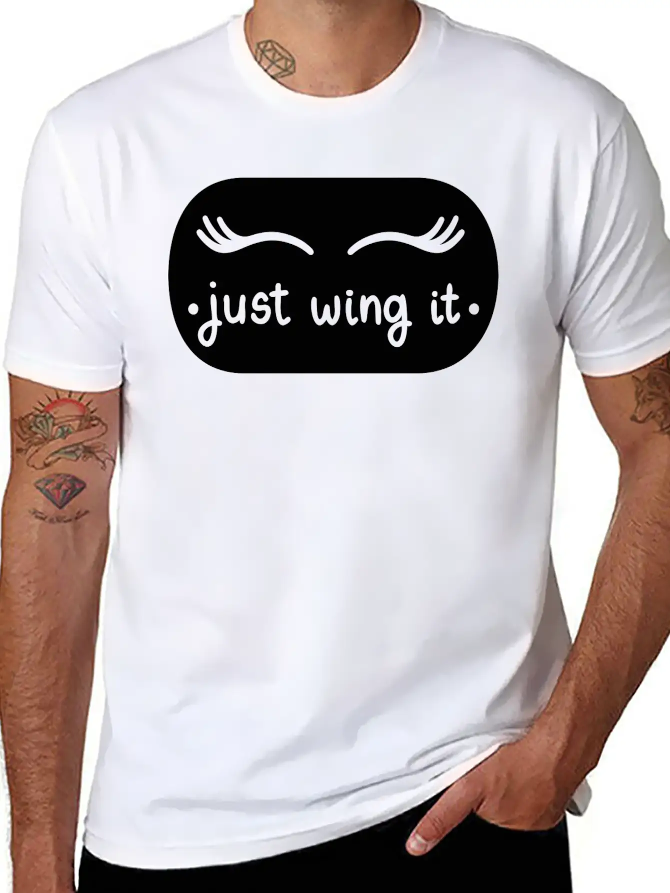 Just Wing It Basic Graphic T-Shirt ¨C Daily Comfort In Soft Cotton